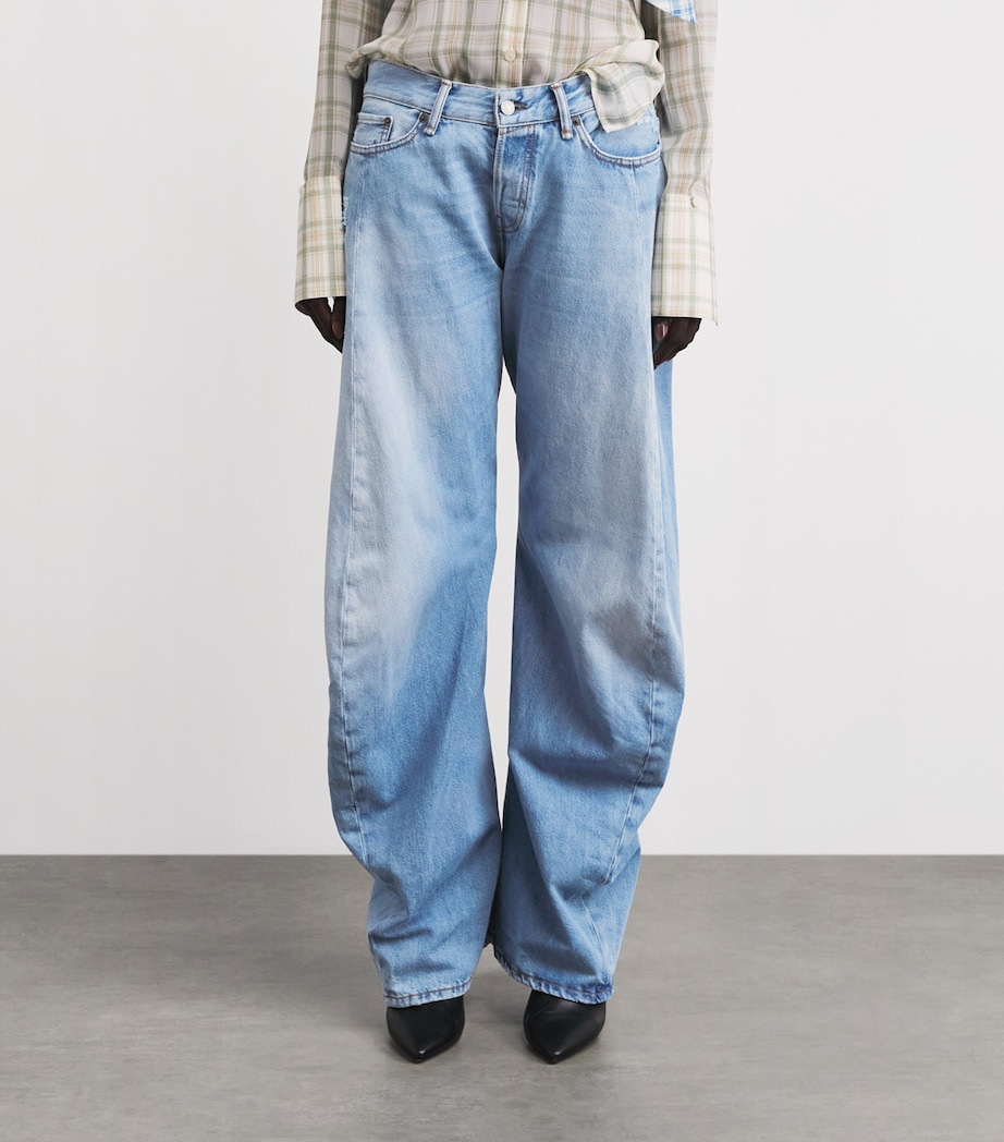 Acne Studios Womens Vintage 2006 Wide-Leg Jeans Light Blue Image 4
