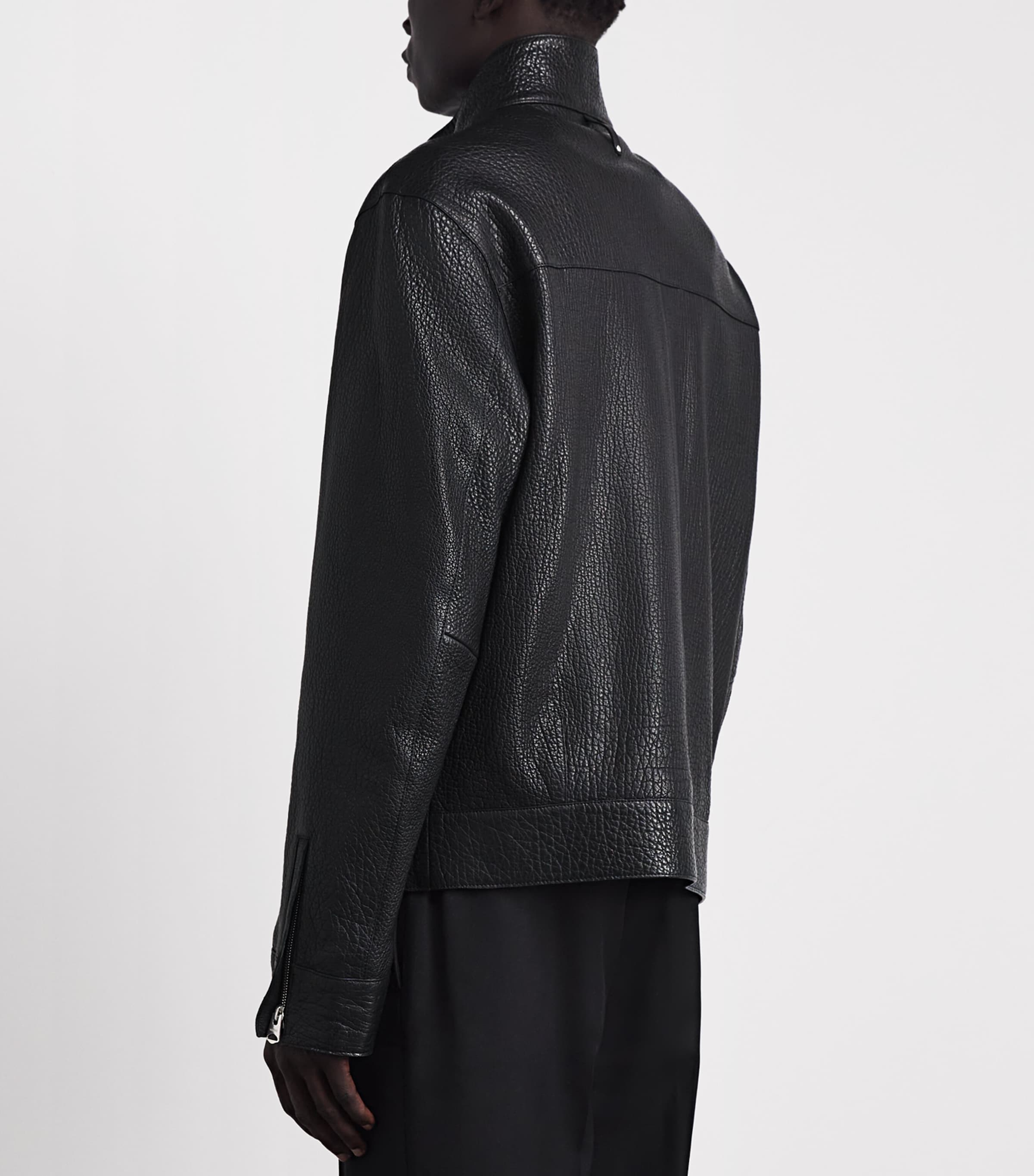Mackage Mens Grained Otto Leather Jacket Black Image 5
