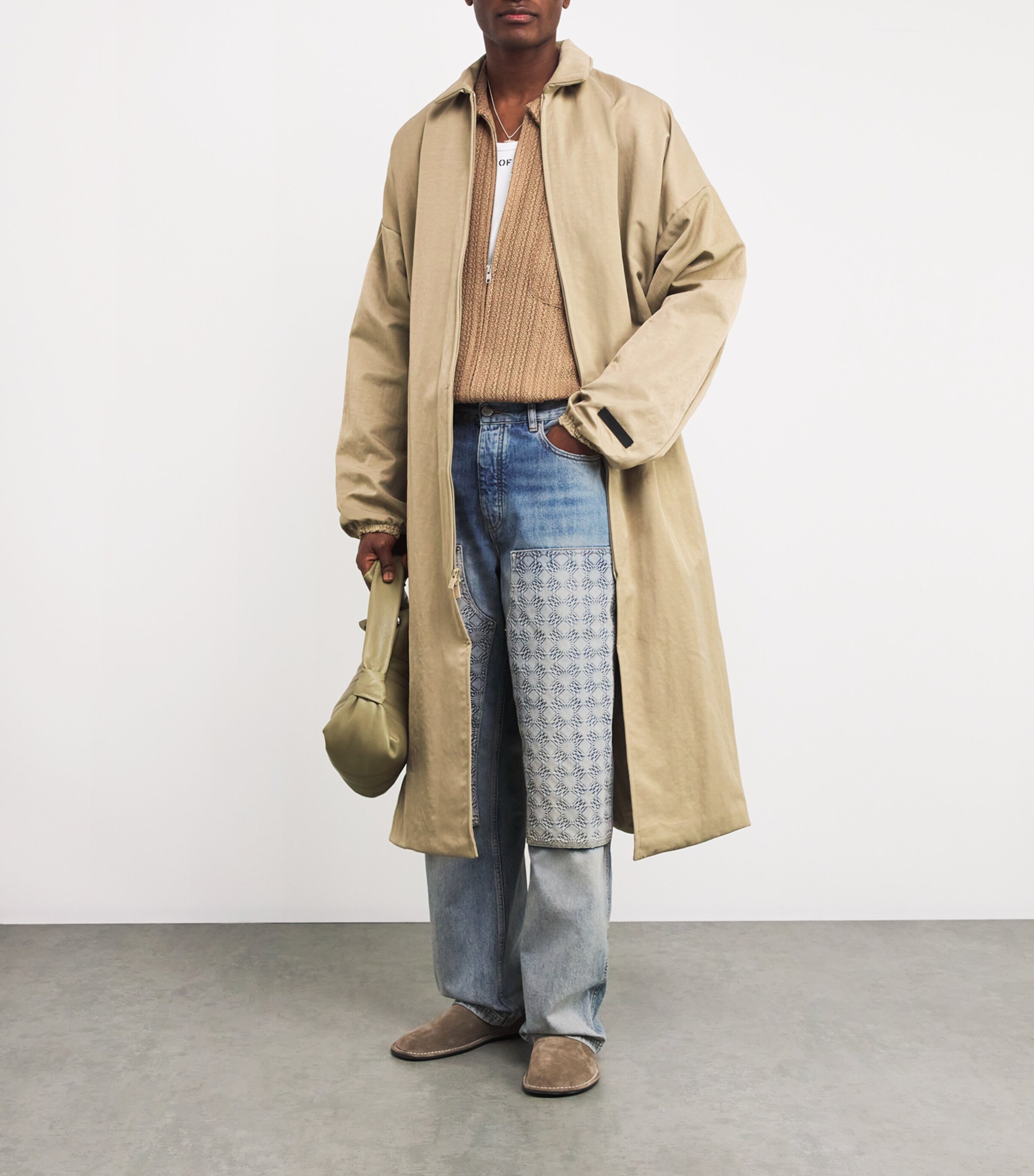 Monogram-Debossed Straight Jeans ANTIQUE INDIGO Image 2