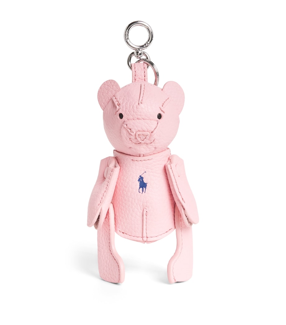 Polo Ralph Lauren Leather Polo Bear Keyring Cotton Candy Image 1