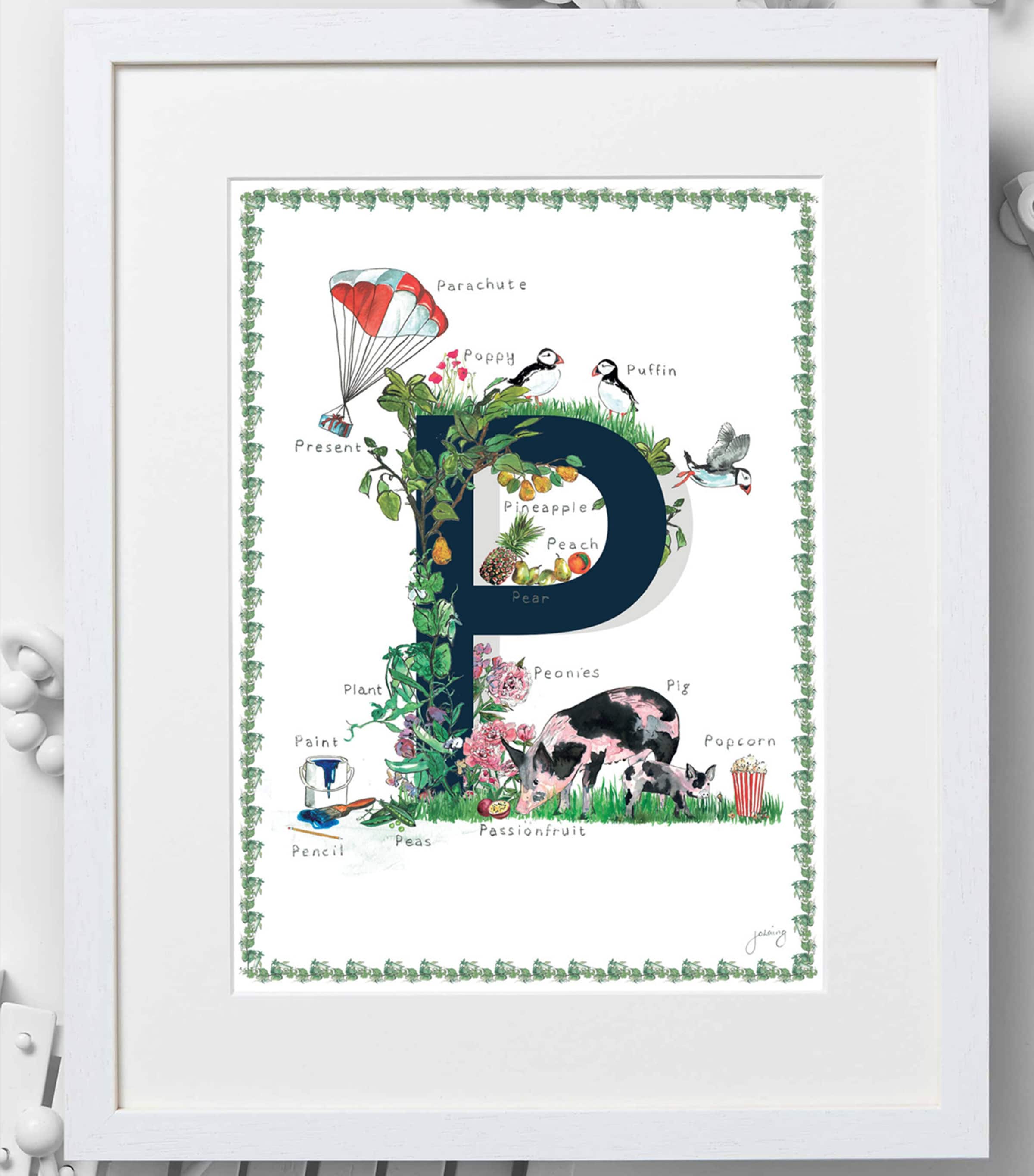 A4 Letter Print NAVY Image 2