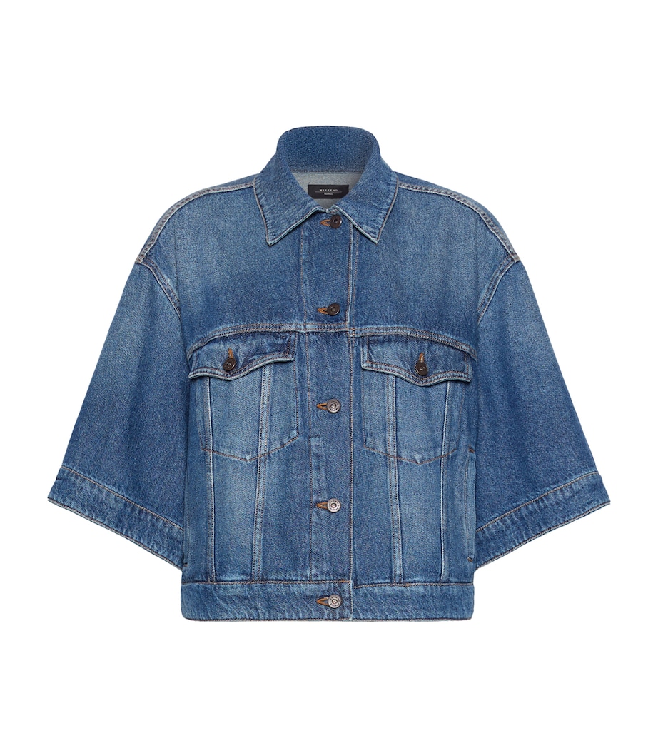 Weekend Max Mara Womens Structured Denim Shirt Navy Image 1