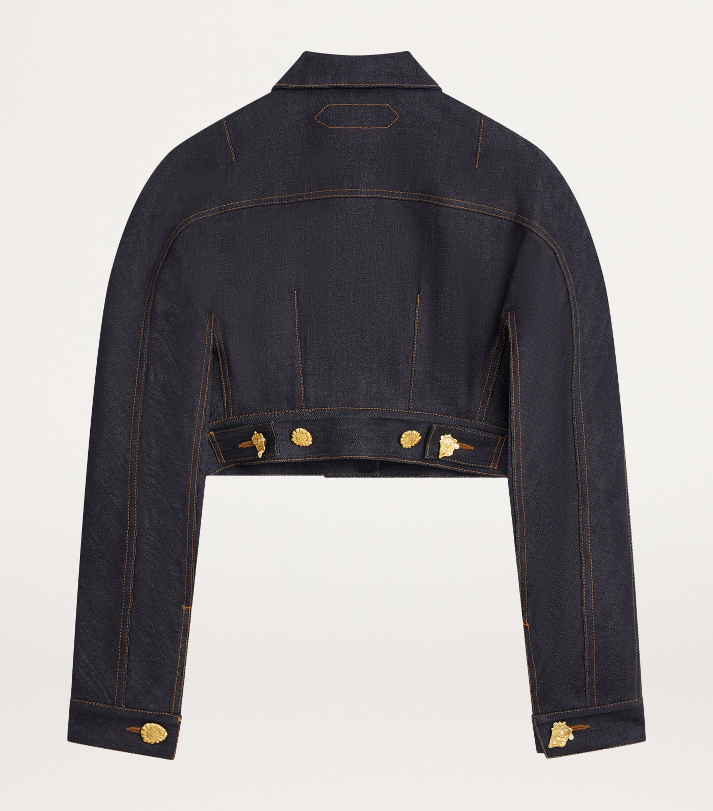 Cropped Denim Jacket 700BLUE Image 2