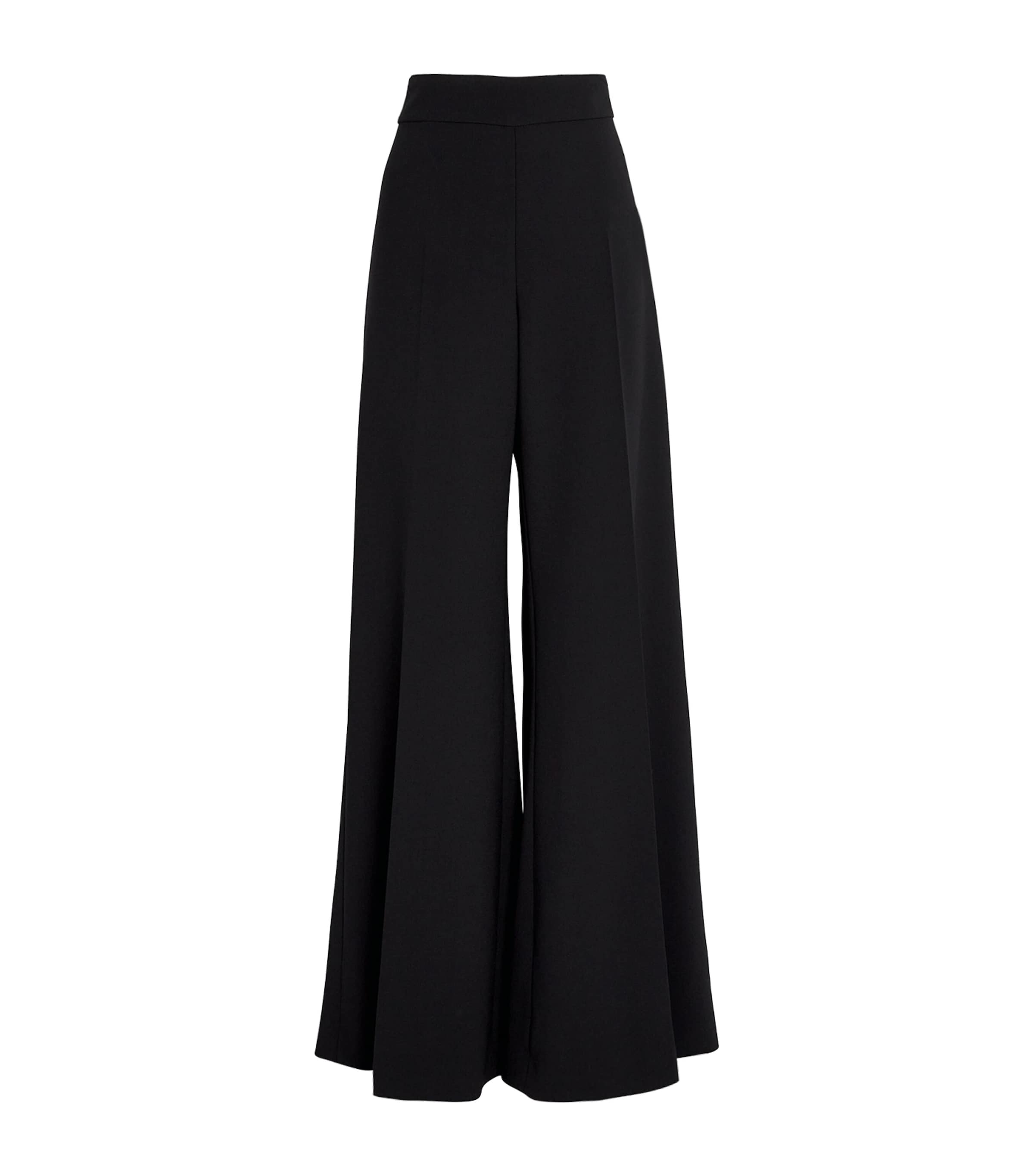 Carolina Herrera Virgin Wool Flared Trousers In Black