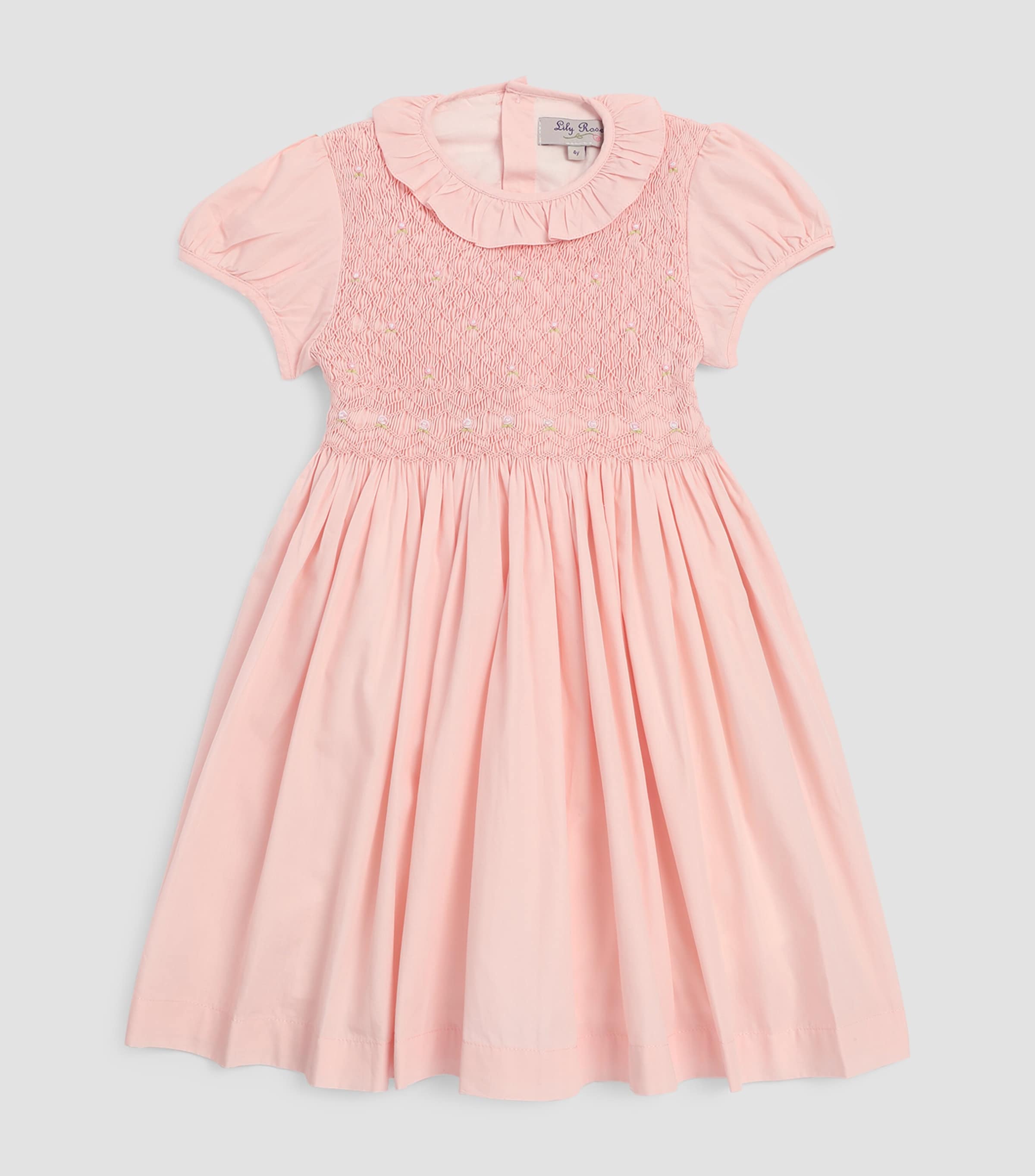 Trotters Willow Rose Smock Dress (2-12 Years) Pink Image 2