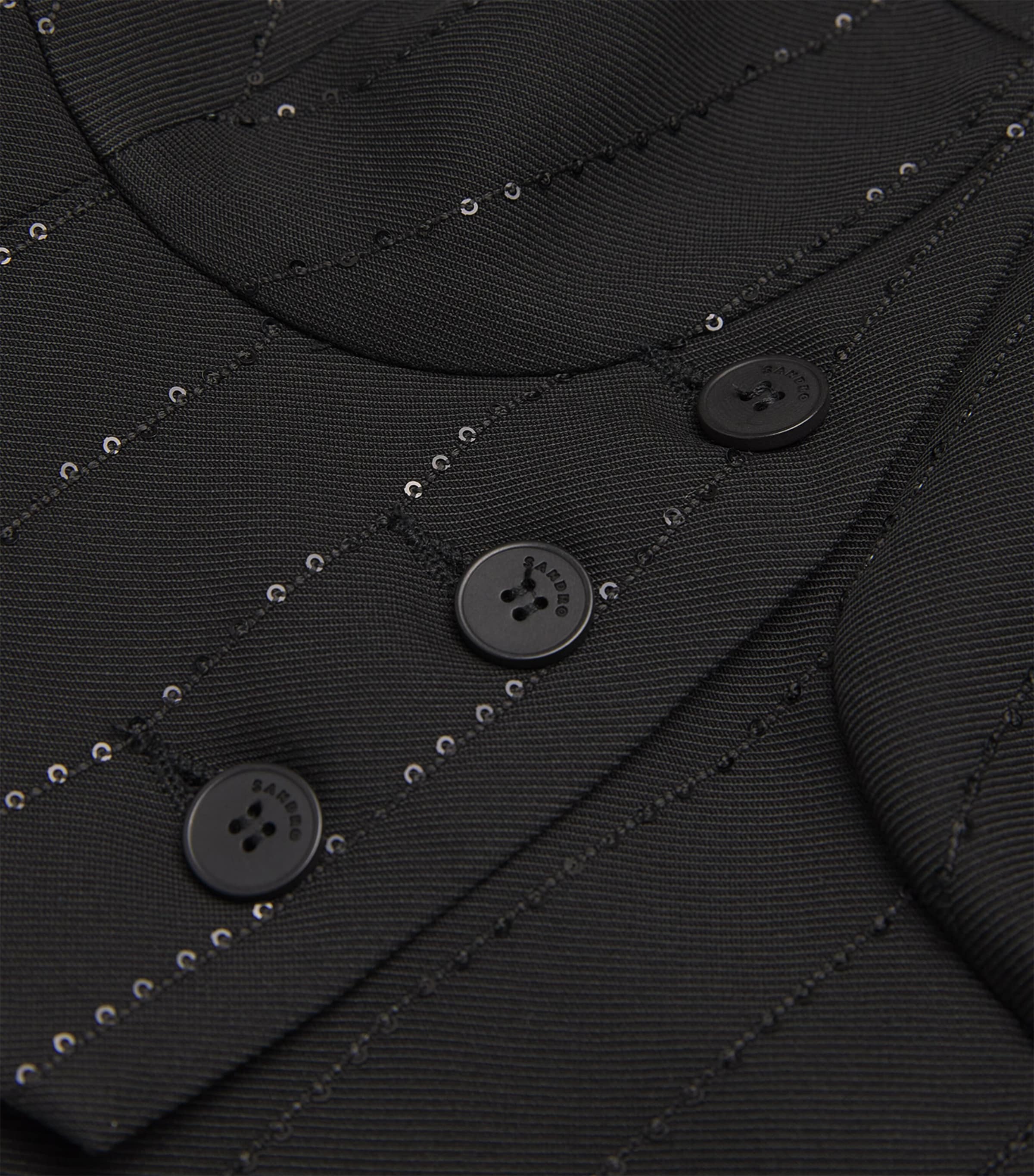 Sequin-Stripe Waistcoat BLACK Image 5