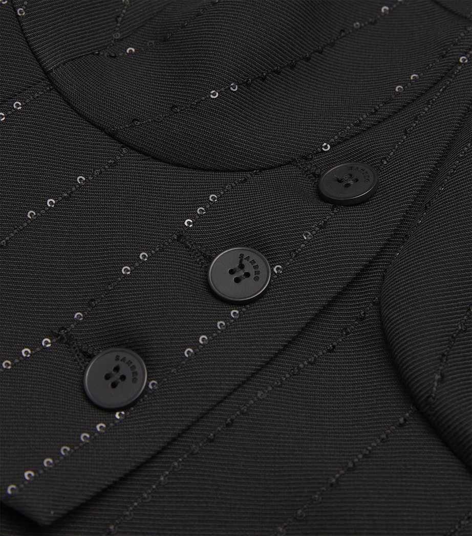 Sequin-Stripe Waistcoat BLACK Image 5