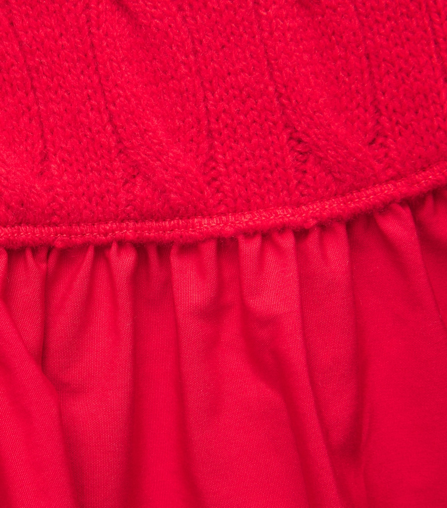 Cotton Cable-Knit Maxi Dress RL2000 RED Image 5