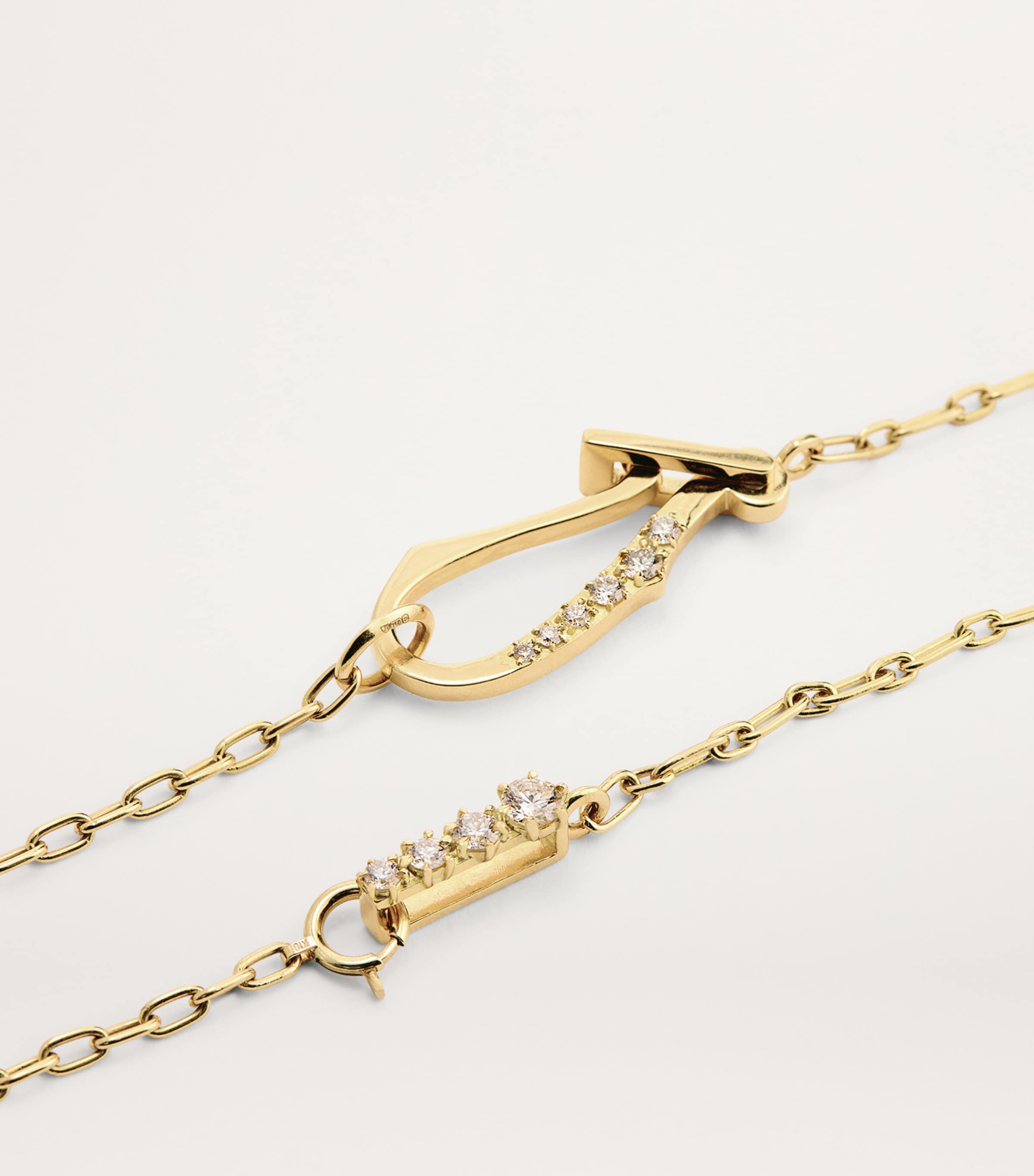 Jade Trau Yellow Gold and Diamond Lola Lariat Necklace Yellow Gold Image 4