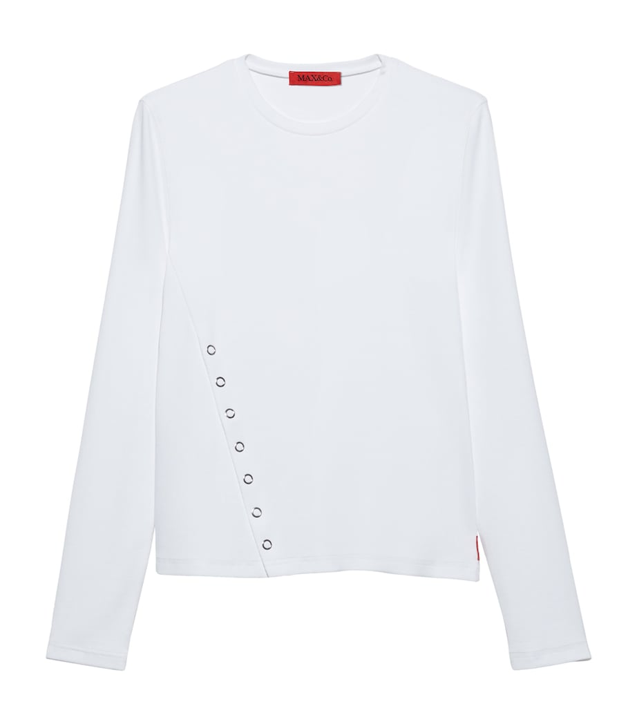 Jersey Asymmetric Long-Sleeve T-Shirt OPTICAL WHITE Image 1