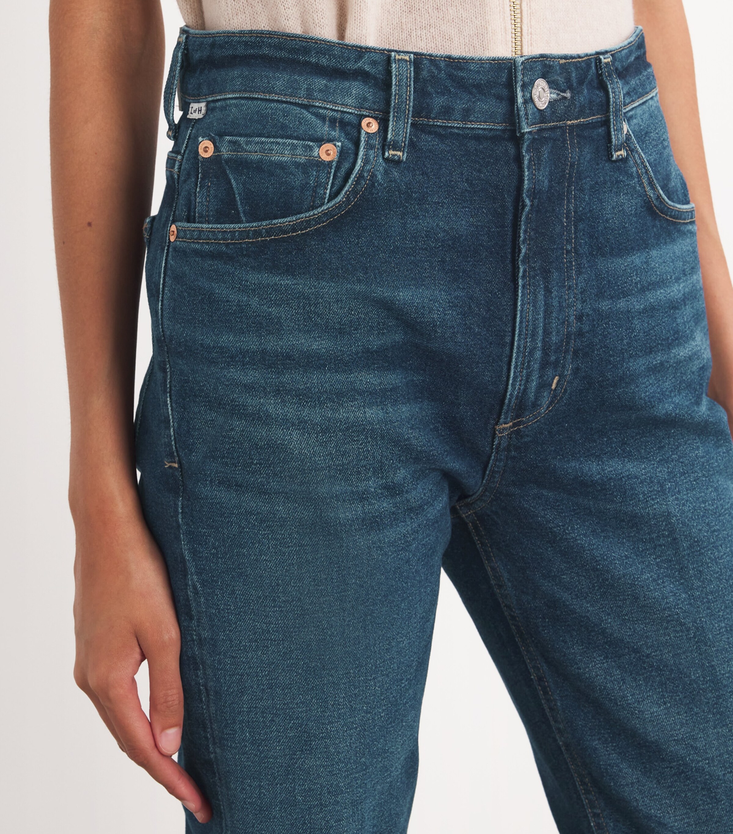 Citizens of Humanity Womens Zurie Ankle Straight Jeans Wndrlust (dk Indgo) Image 6