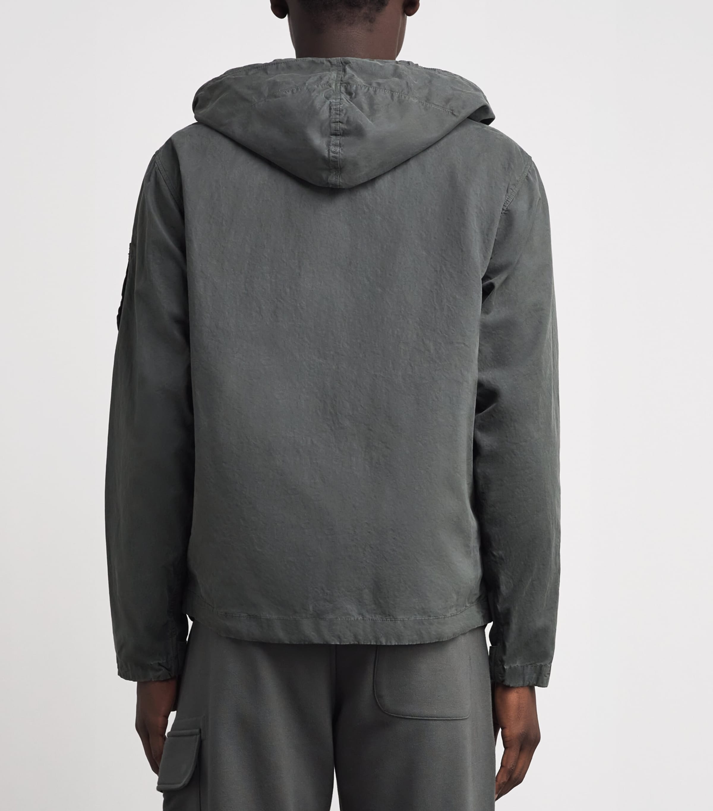 C.P. Company Mens Cotton Poplin Hooded Lens Jacket Gunmetal Image 5