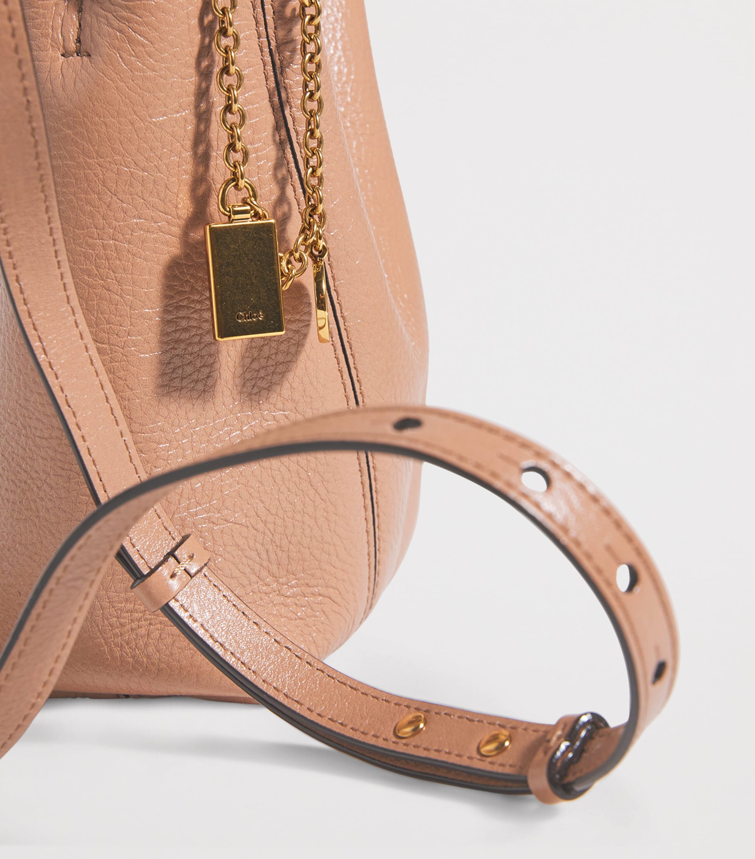 Small Leather Spin Tote Bag BAG WOODROSE Image 6