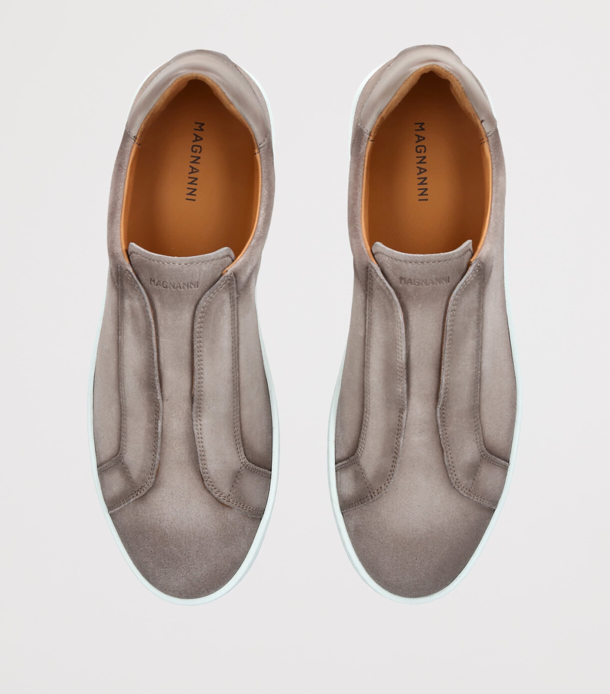 Suede Laceless Sneakers BONE Image 4