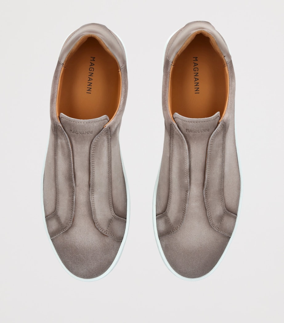 Suede Laceless Sneakers BONE Image 4