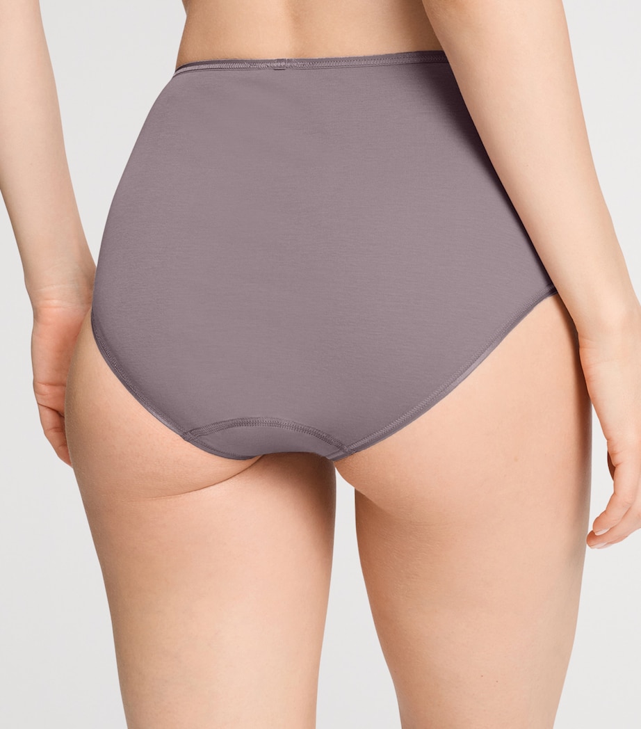 Hanro Womens Cotton Maxi Briefs Stormy Rose Image 5