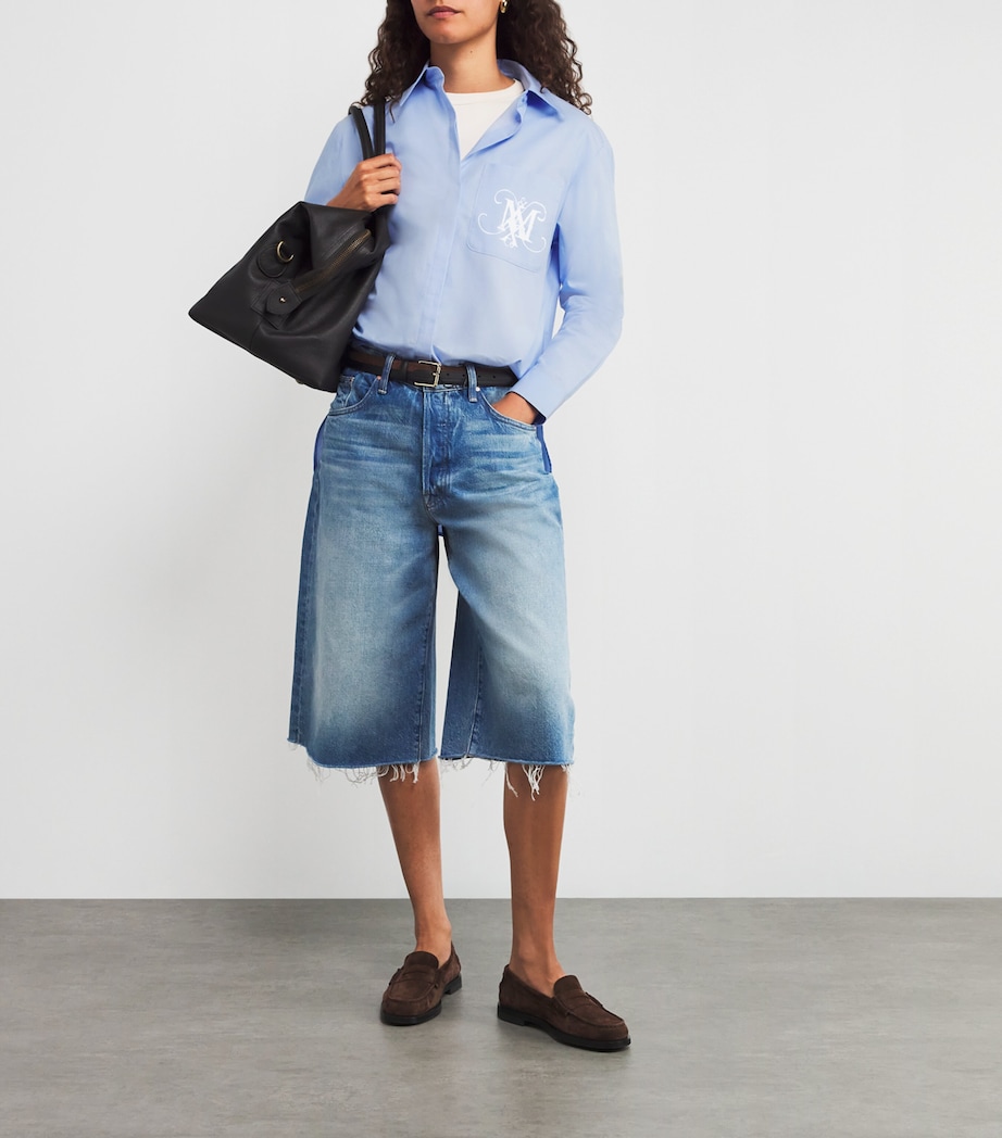 Cotton Twill Logo Shirt LIGHT BLUE Image 2