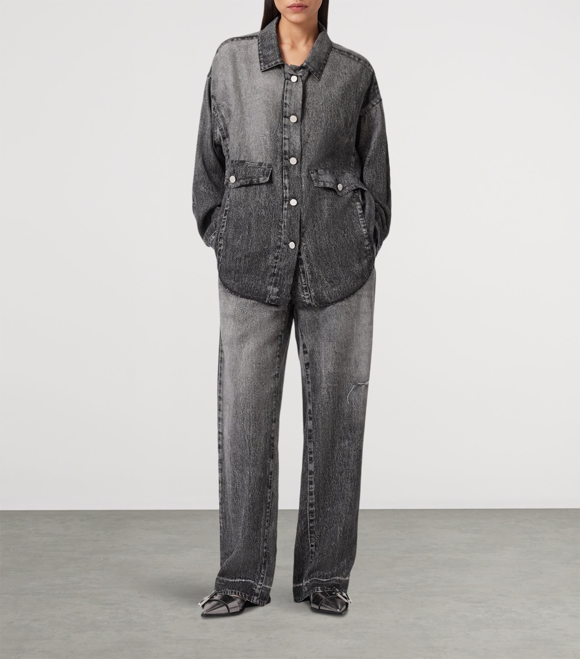 Tyler Illusion Print Wide-Leg Trousers ILLUSION BLACK Image 2