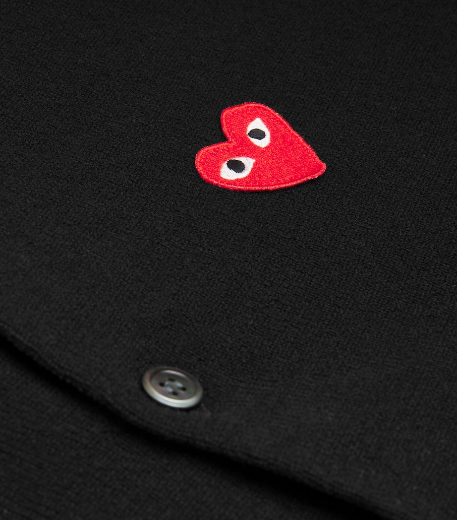 Wool Heart Cardigan BLACK Image 5