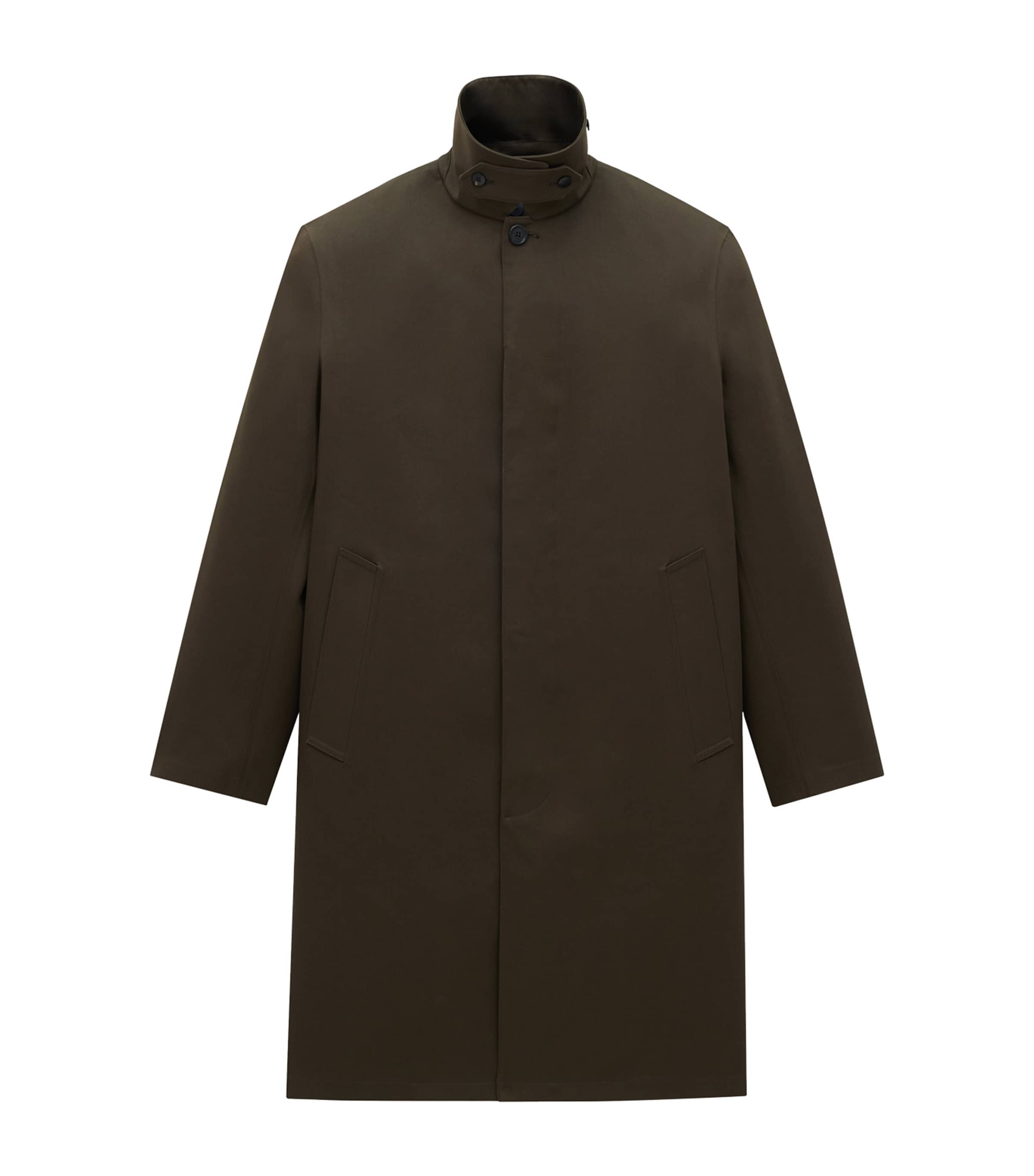 Saint Laurent Green Canvas Mackintosh Coat | Harrods UK