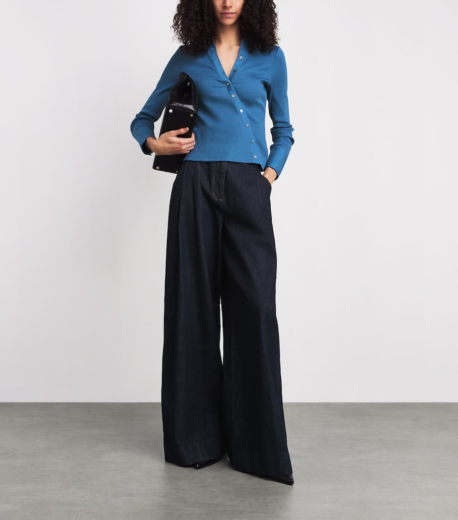 Asymmetric Button-Down Brenner Top B1365 BLUE COAST Image 2