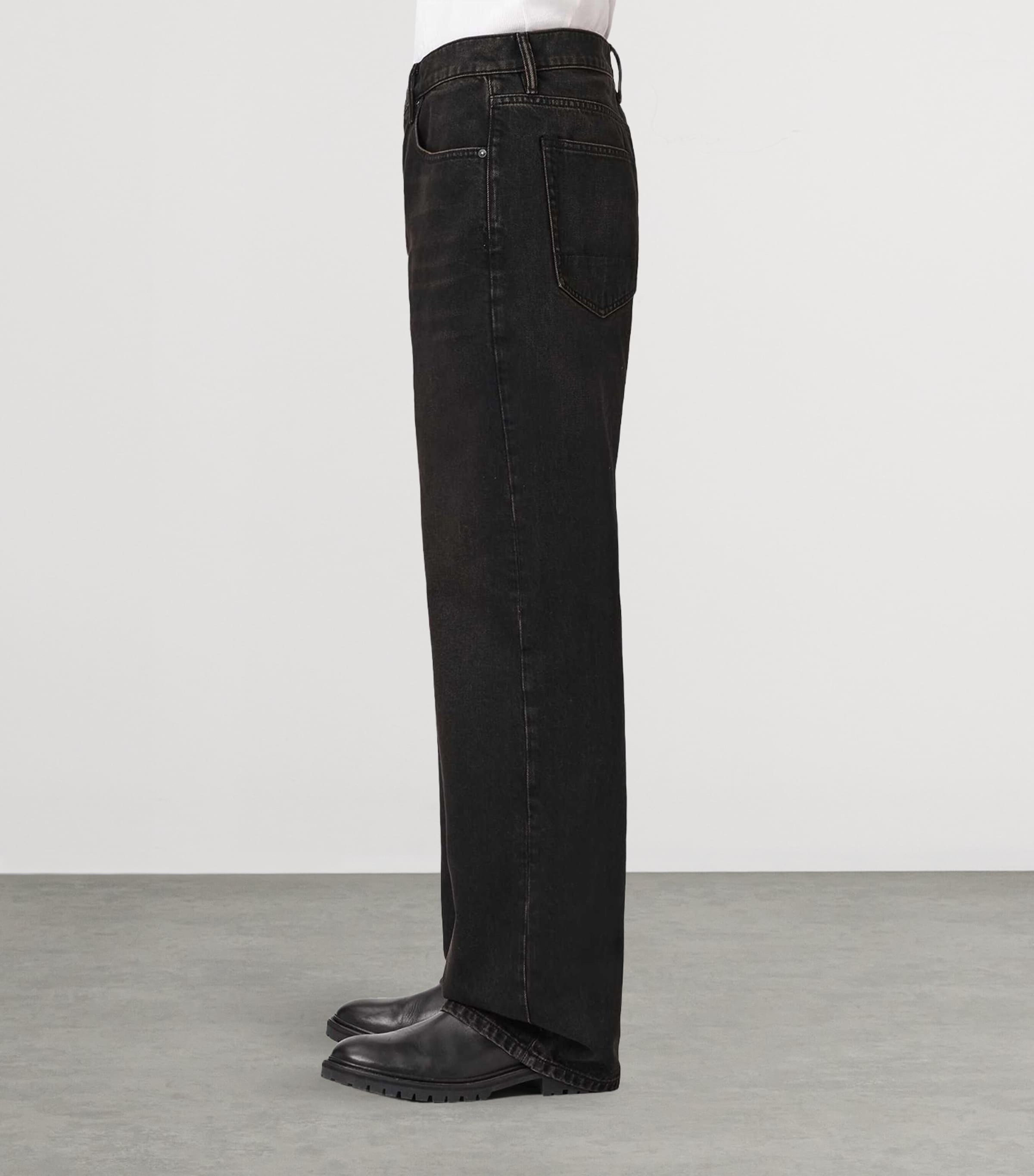 AllSaints Mens Lenny Wide-Leg Jeans Overdyed Brown Image 5