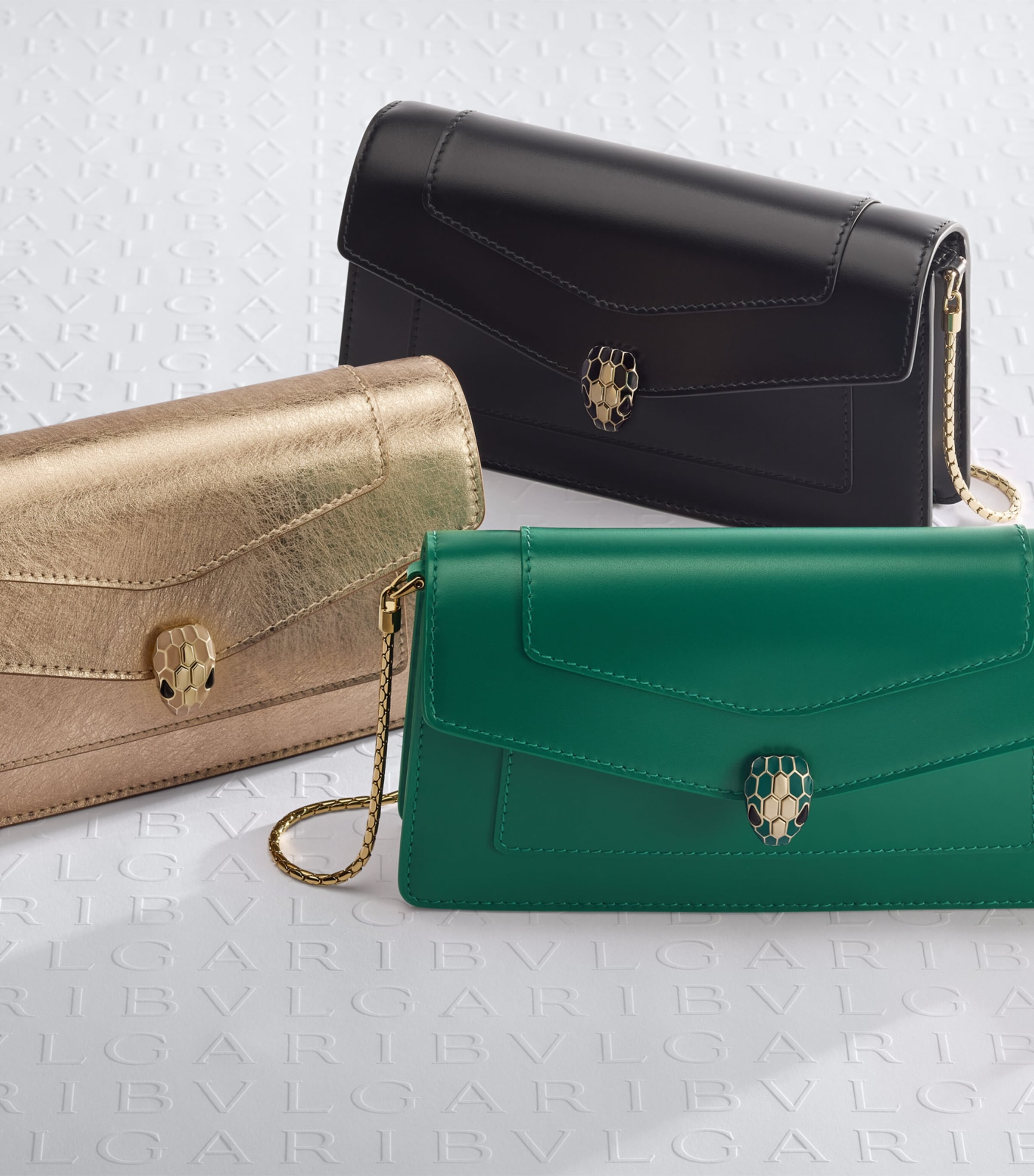 Serpenti Forever Chain Wallet GREEN LIGHT Image 4