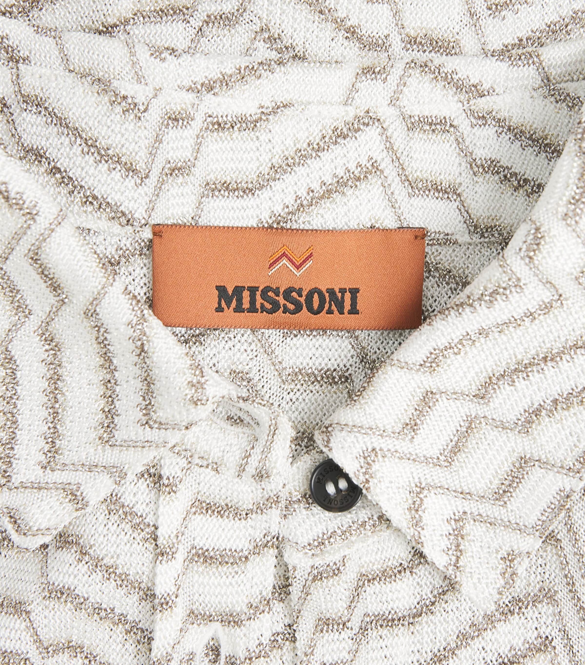 Missoni Womens Chevron Shirt White And Gold Image 6