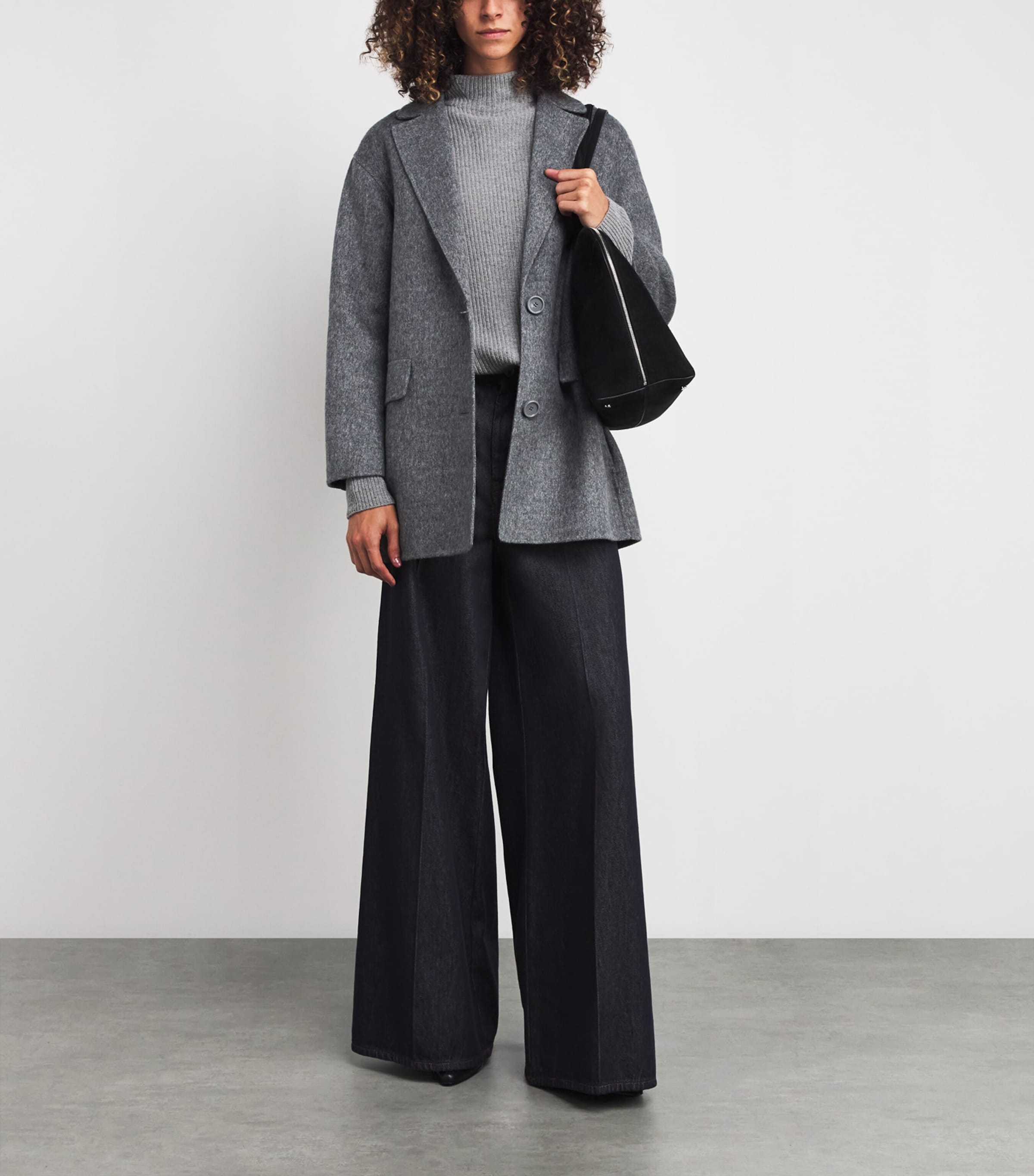 Virgin Wool Single-Breasted Jacket MEDIUM GREY Image 2