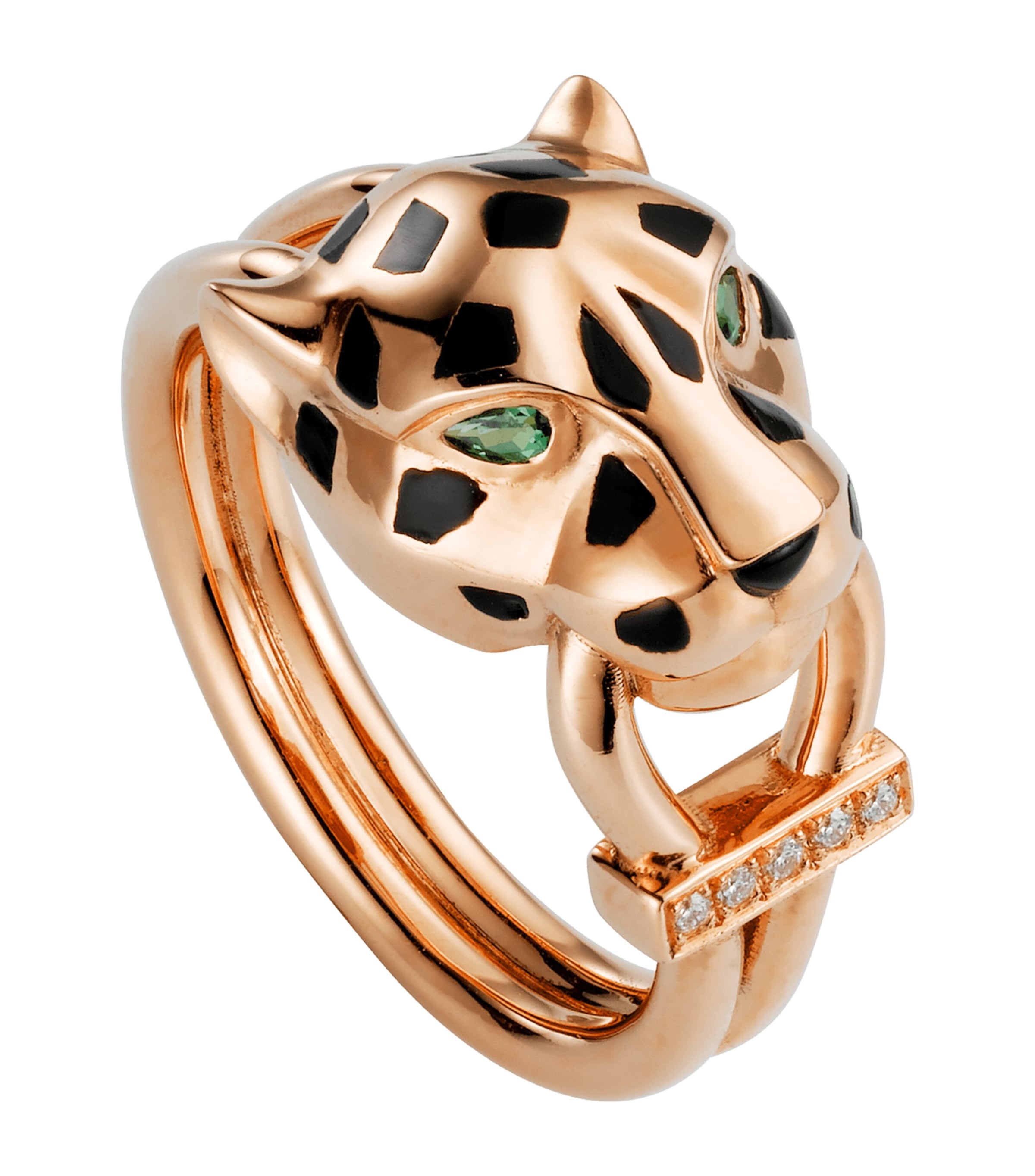 Rose Gold, Diamond, Tsavorite and Onyx Panthère de Cartier Ring ROSE GOLD Image 1
