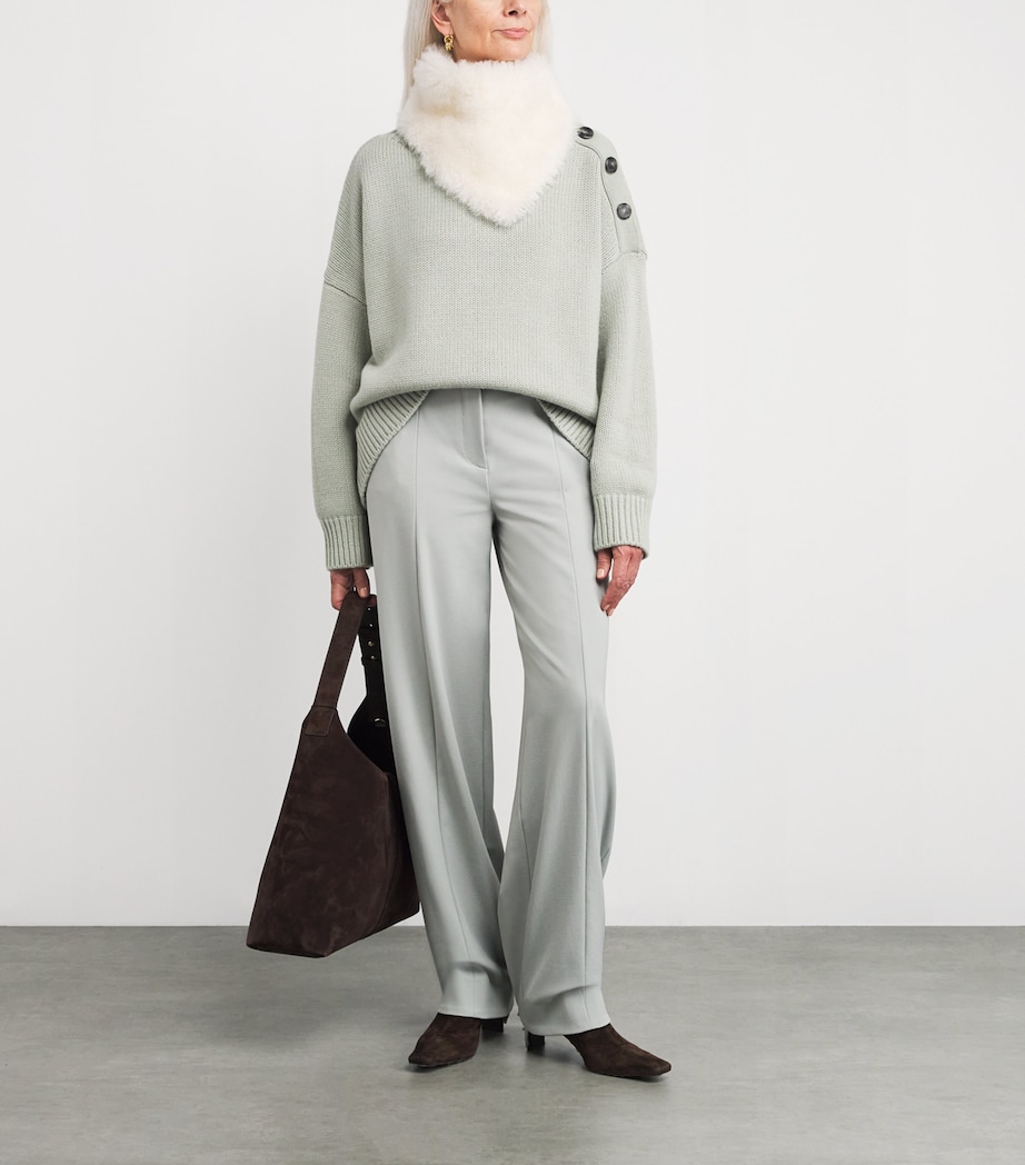 Yves Salomon Lamb Fur Bandana Image 3