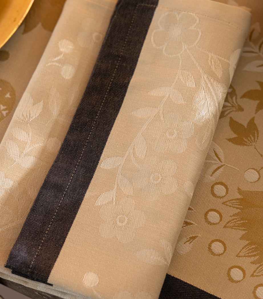 Cotton Féerie Napkin (55cm x 55cm) YELLOW Image 2