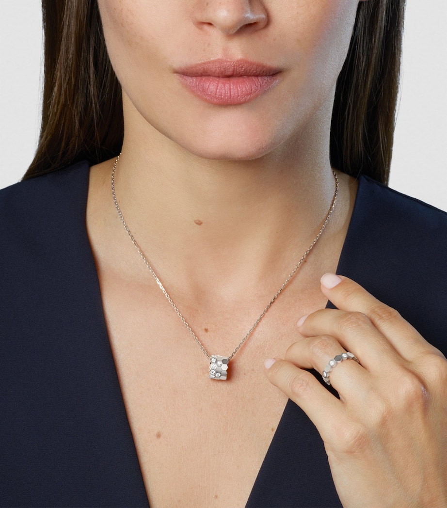 Medium White Gold and Diamond Bee de Chaumet Necklace WHITE GOLD Image 3