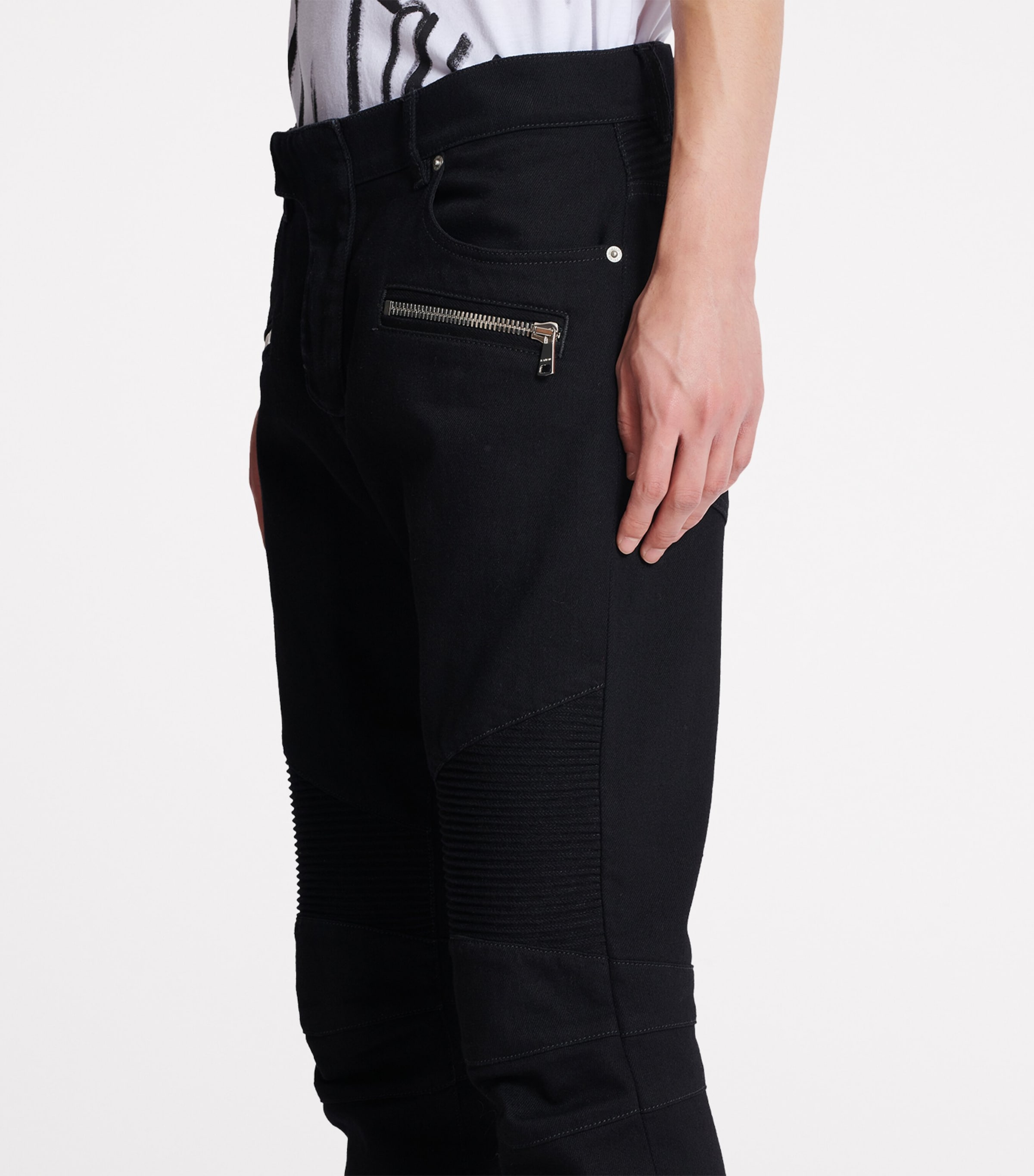Slim Biker Jeans 0PA NOIR Image 3