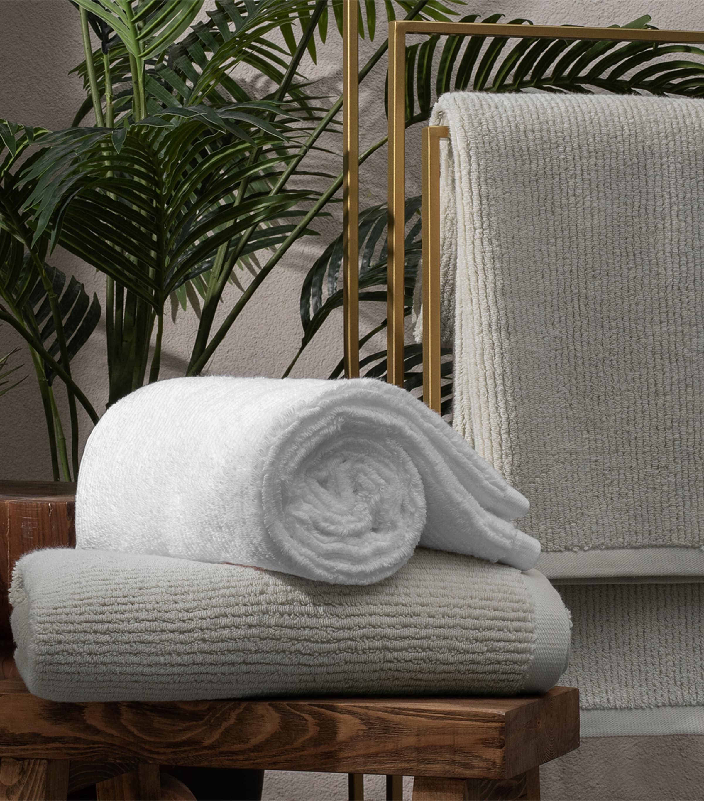 Hamam Organic Cotton Raya Face Cloth (30cm x 40cm) White Image 3