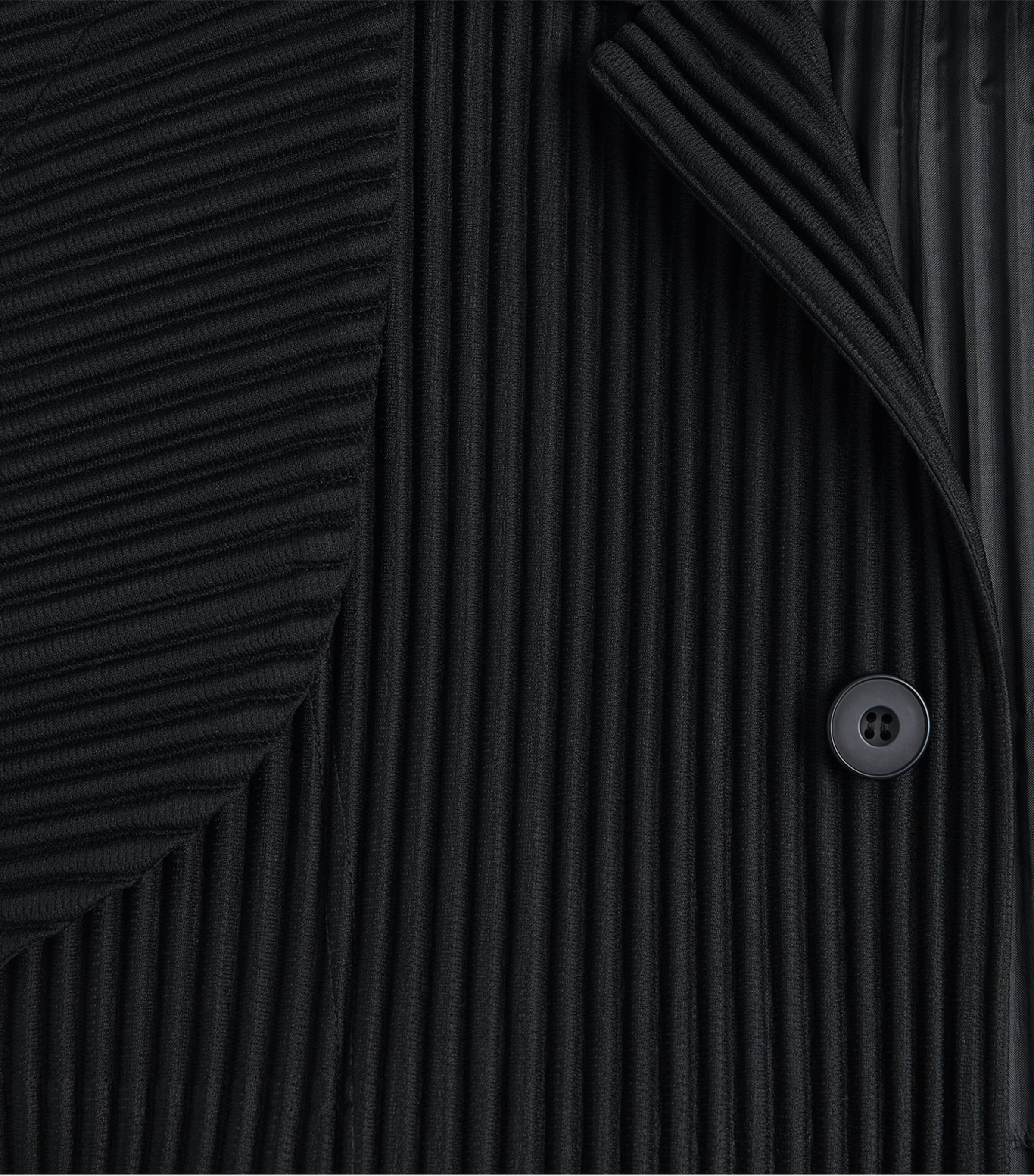 Homme Plissé Issey Miyake Mens Pleated Cover and Fold Jacket Black Image 6