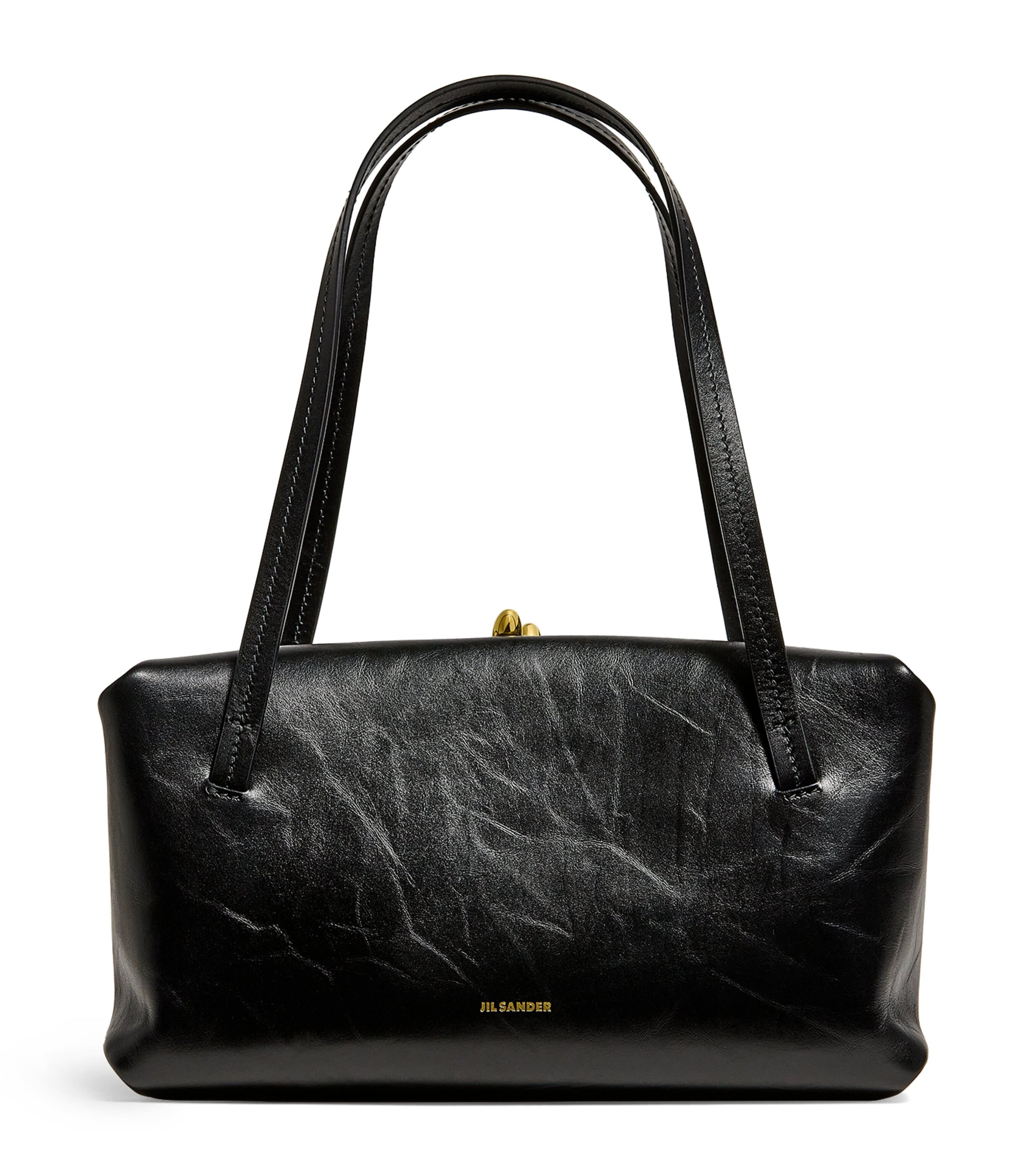 ショルダーバッグ・ポシェット Jil Sander Black Leather Medium Goji Pillow Shoulder Bag c5e0f7eef1bf6ebc26f56f6000d141