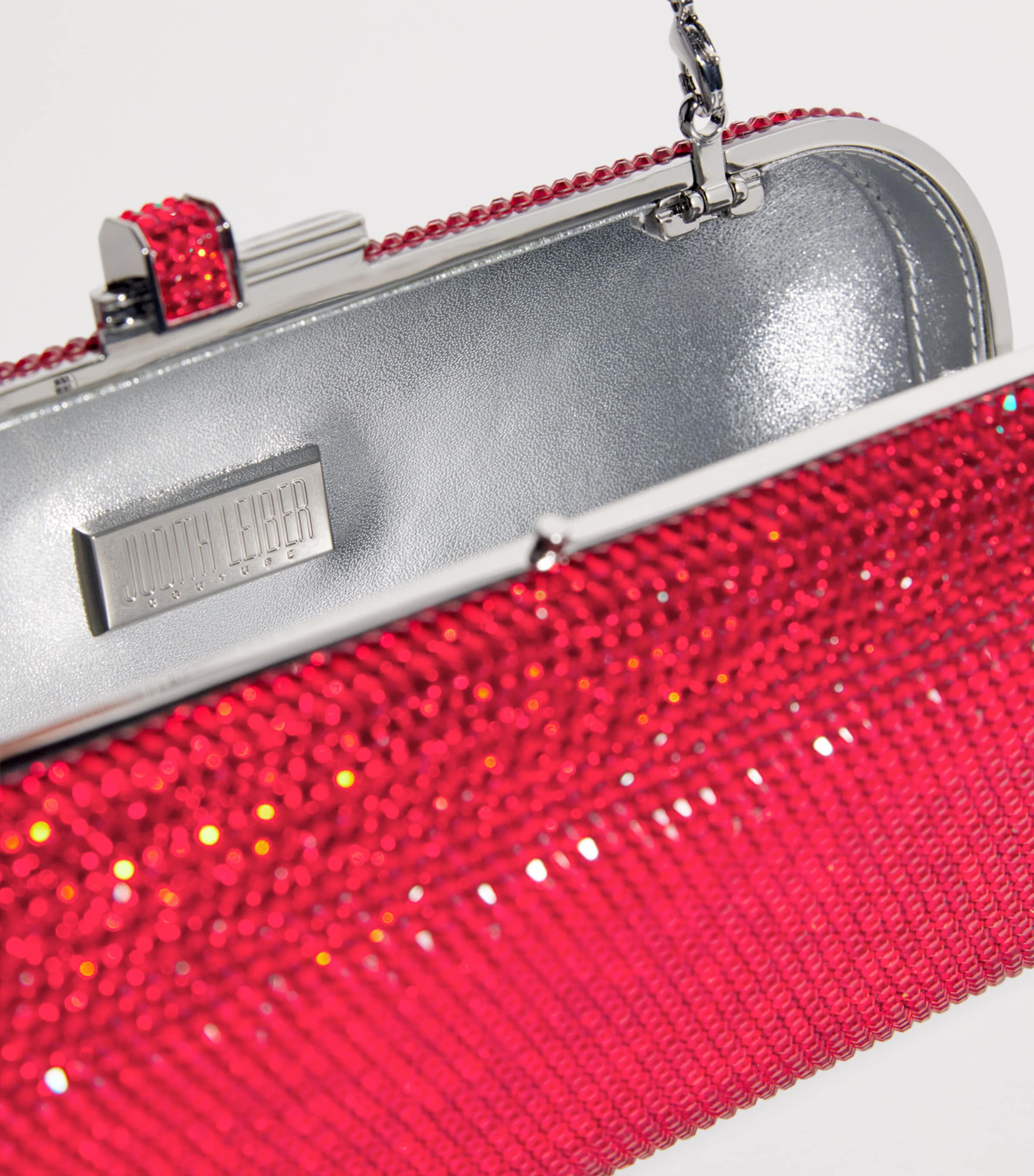 Crystal-Embellished Long Slide Clutch Bag SLTSM LIGHT SIAM Image 4