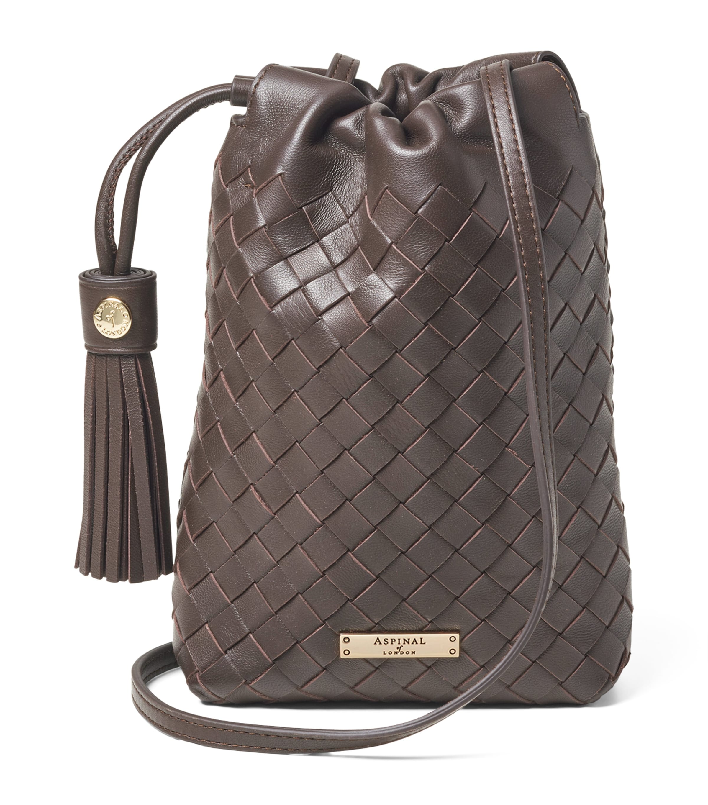 Aspinal Of London Leather Hudson Cross-body Pouch Bag In Brown