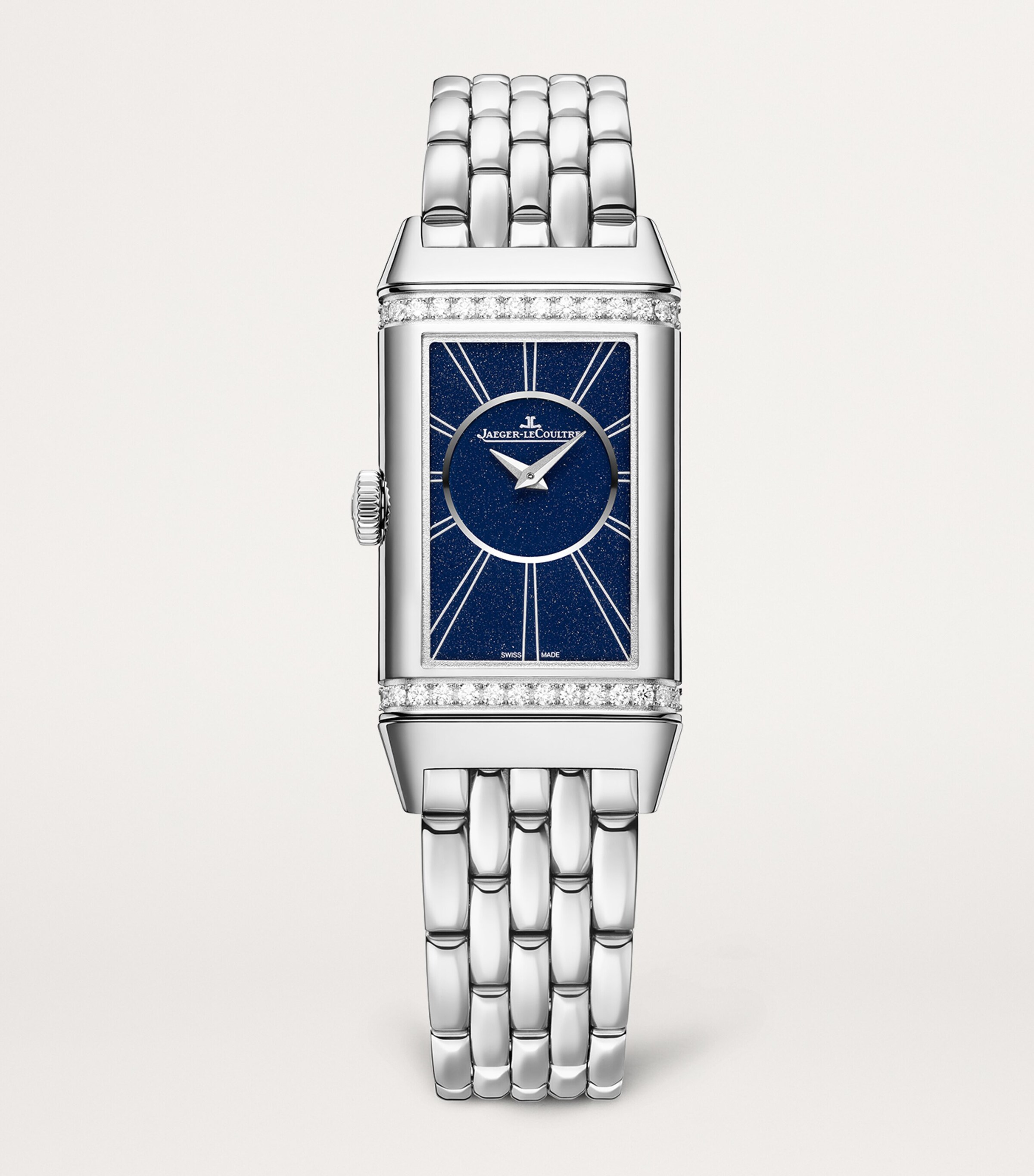 Jaeger-LeCoultre Stainless Steel and Diamond Reverso One Duetto Watch 20mm Stainless Steel Image 2