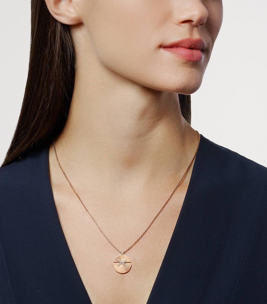 Chaumet Medium Rose Gold and Diamond Jeux de Liens Harmony Pendant Necklace Pink Gold Image 2