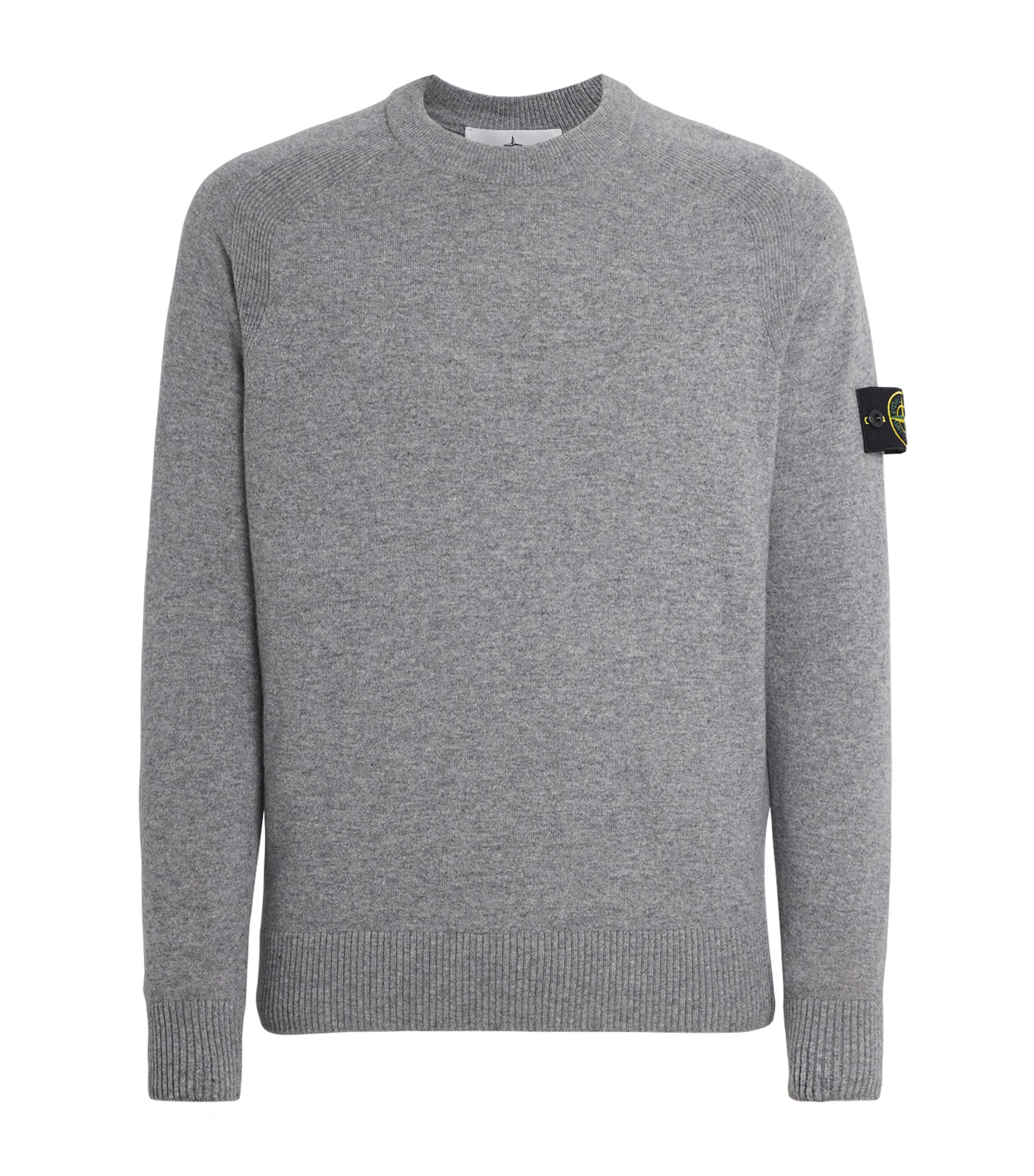 Stone Island Virgin Wool Sweater In Gray