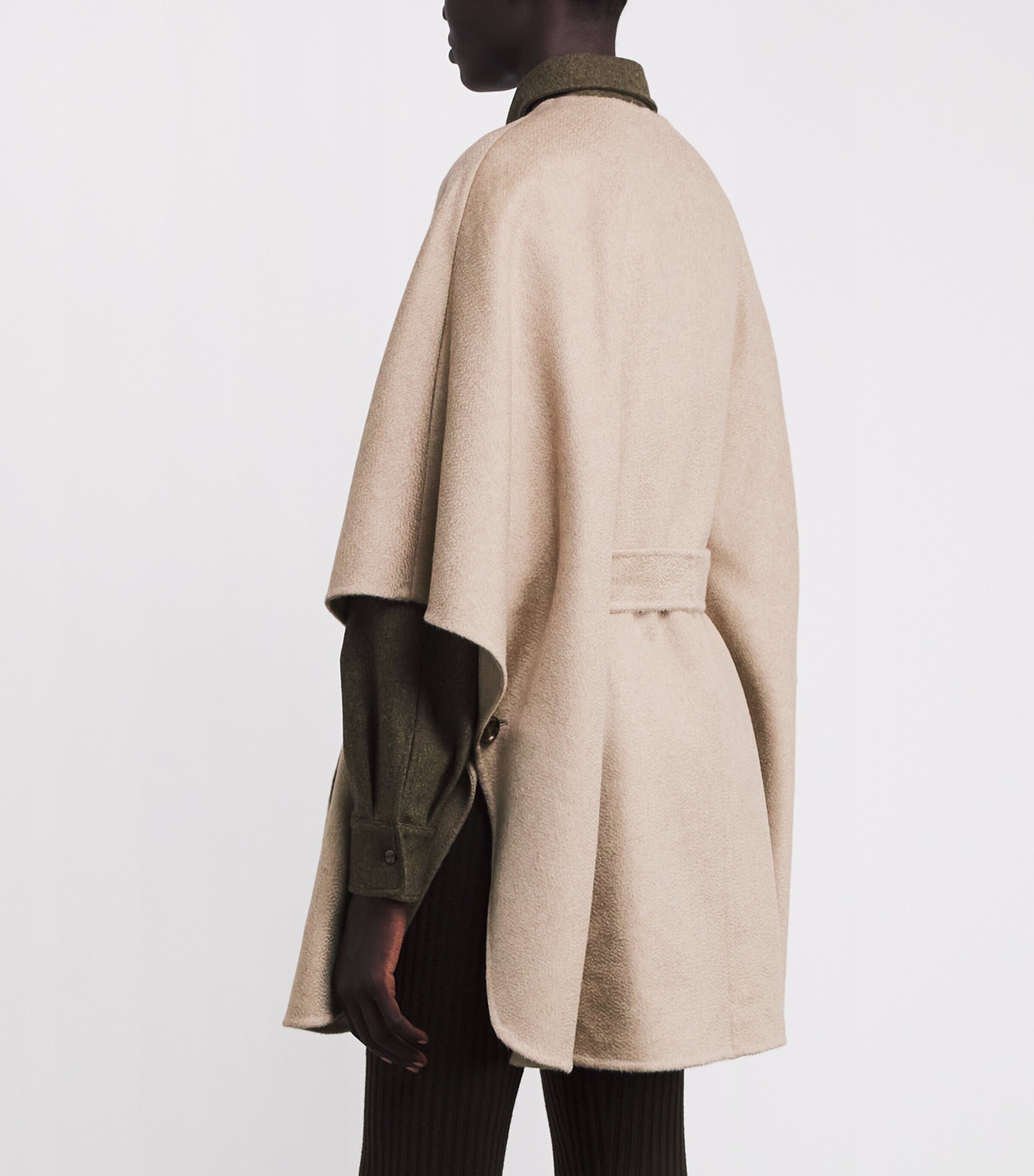 Cashmere Belted Cape BEIGE Image 4