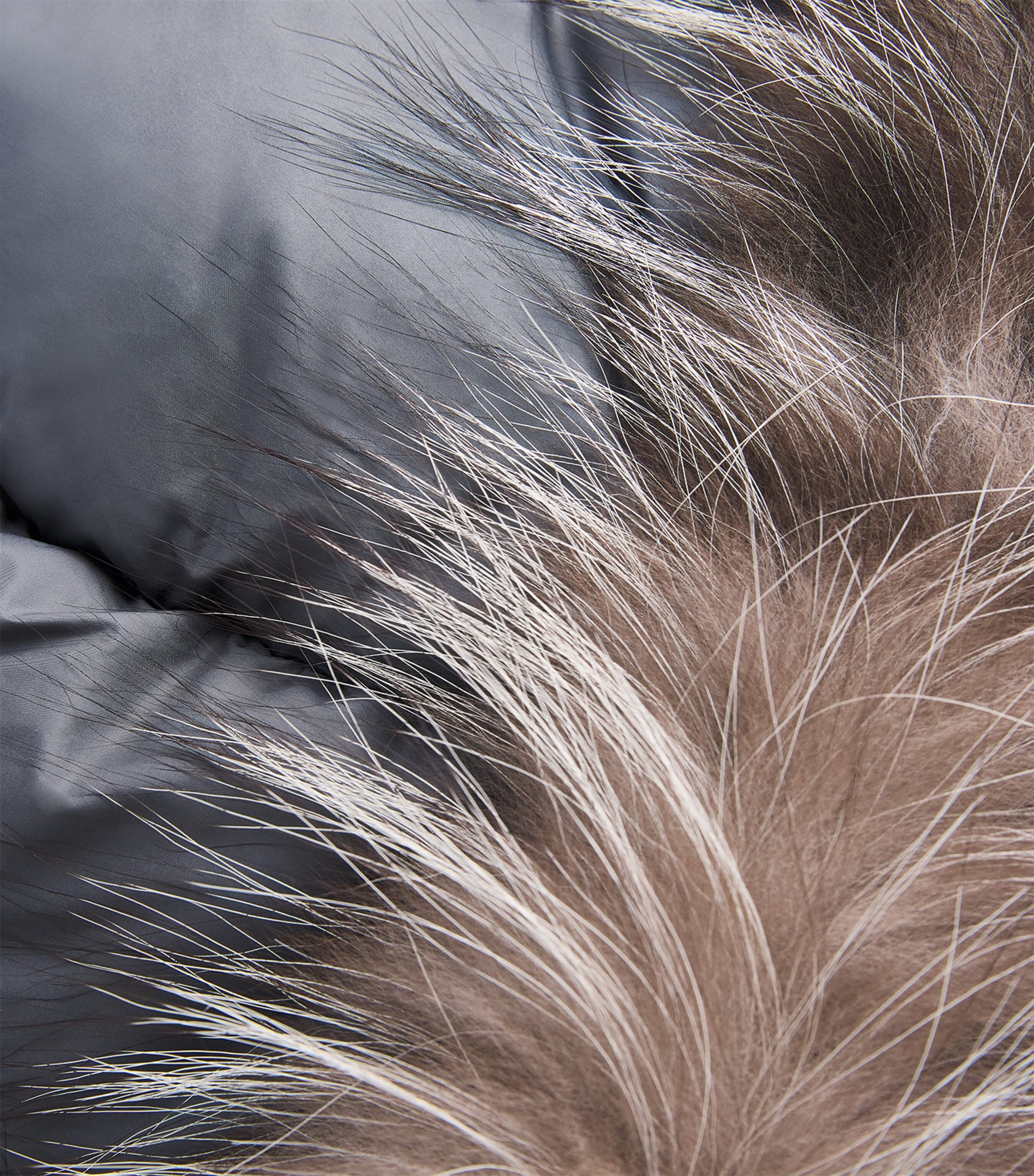 Fox Fur-Trim Puffer Jacket 8198 FUMO Image 5