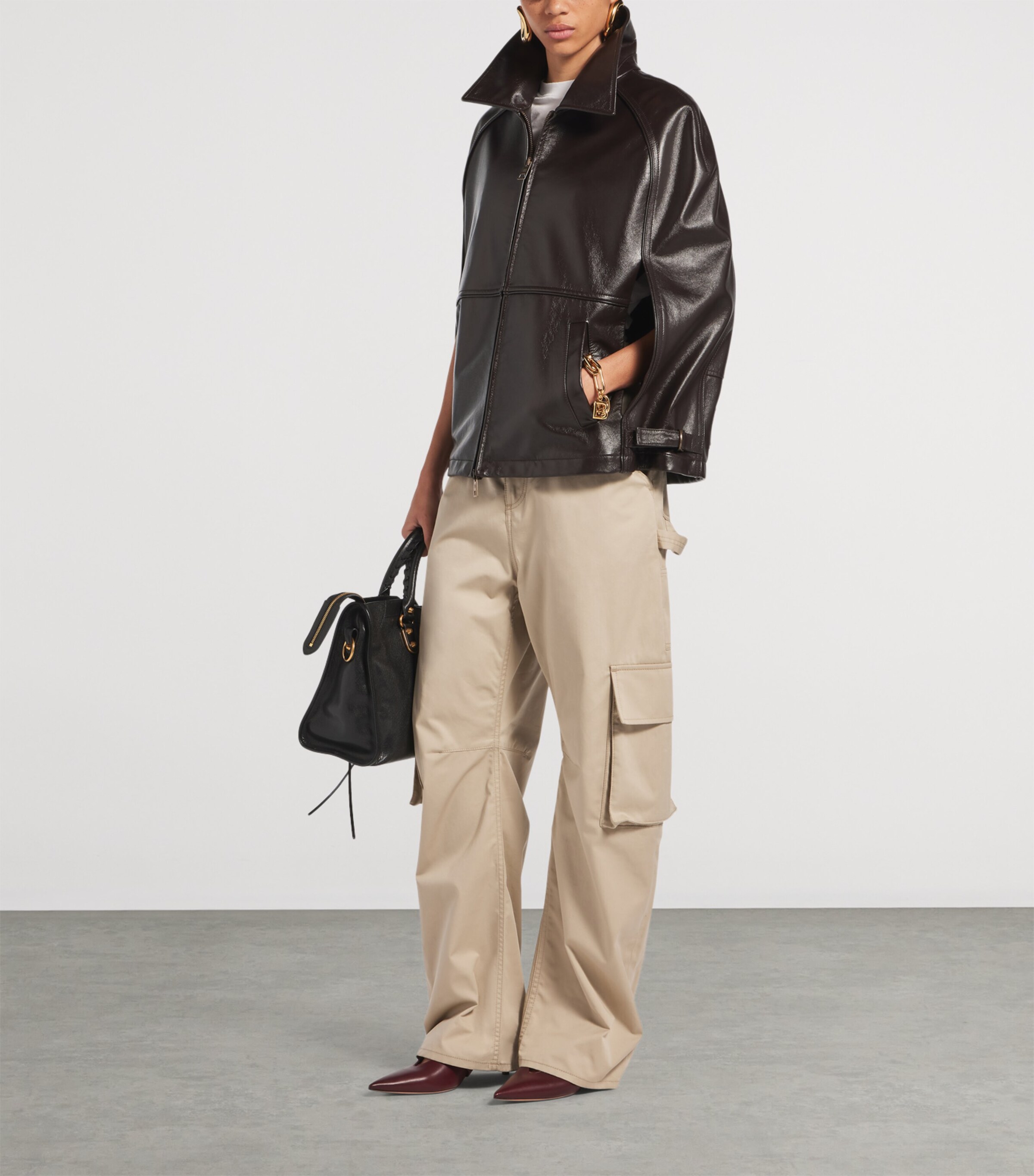 Balenciaga Womens Cotton Cargo Trousers Image 2
