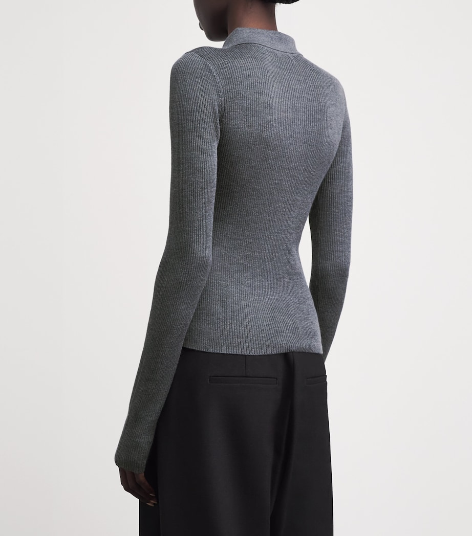 Almada Label Womens Wool-Silk-Cashmere Jules Top Grey Image 5