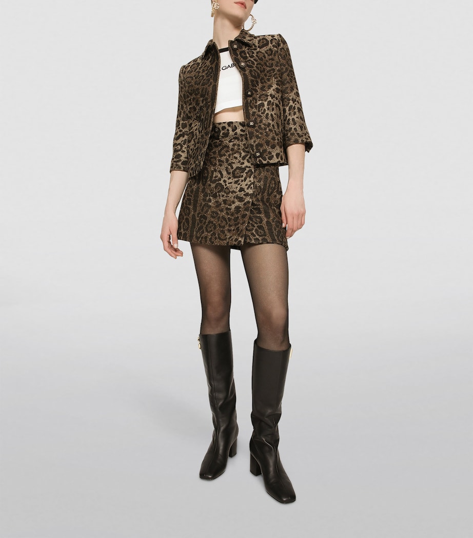 Leopard Print Mini Skirt S8180-DOUBL Image 2