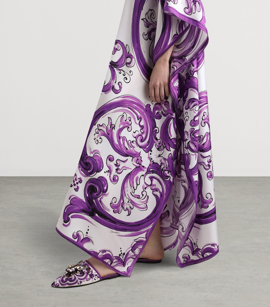 Silk Majolica Print Maxi Dress HP5DQ-MIX MAIOL Image 6