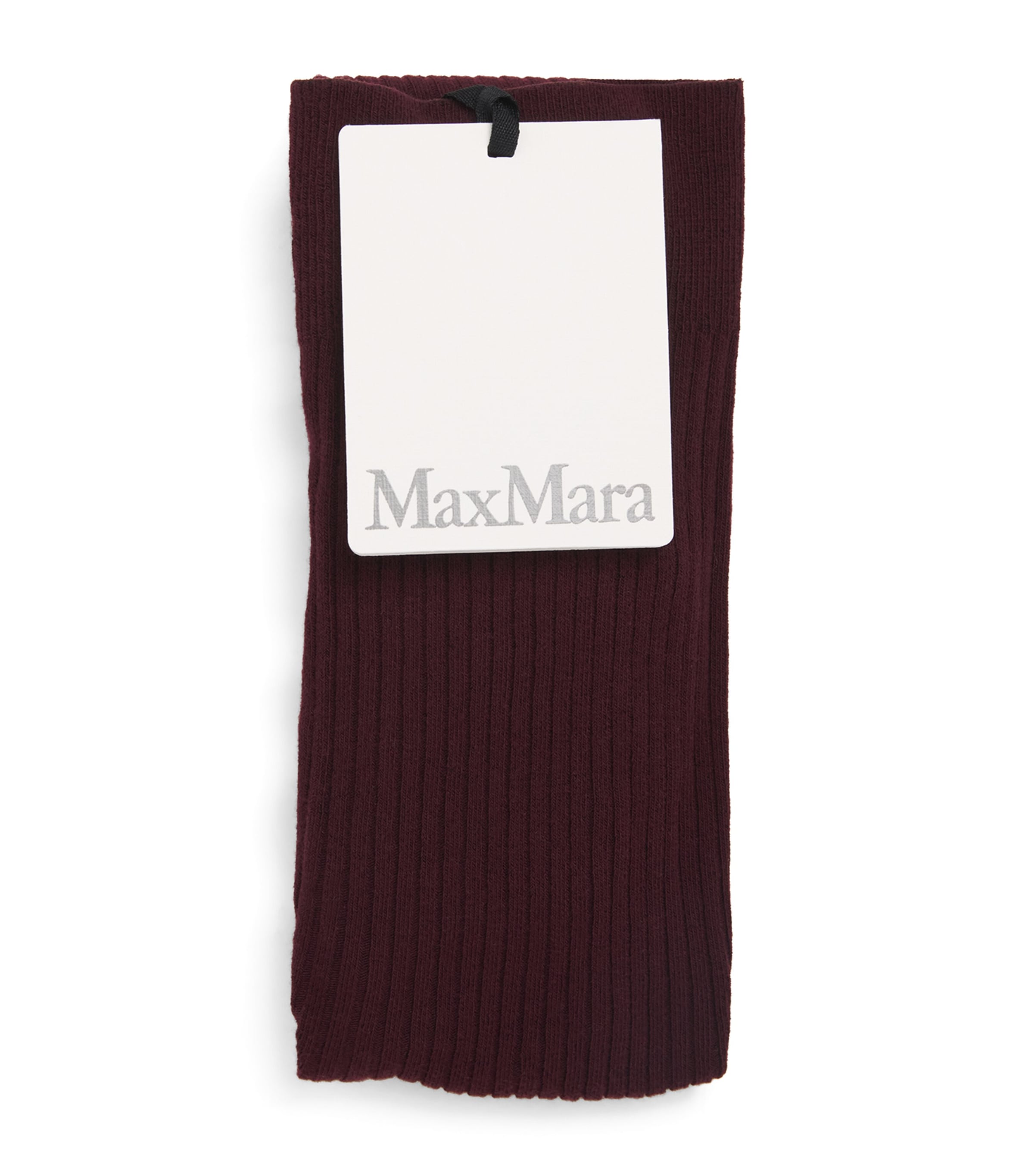 Max Mara Rib-knit Tights In Purple