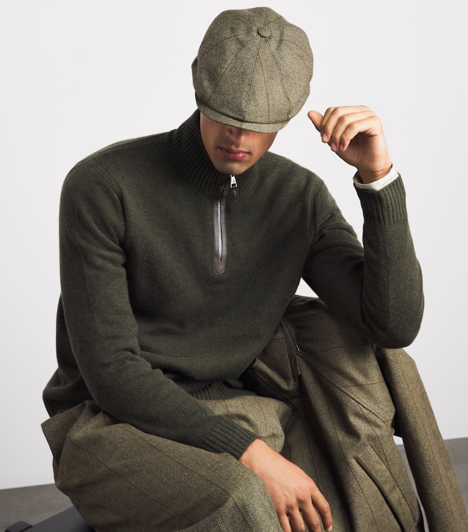 Purdey Wool-Blend Bakerboy Cap Cai Image 2